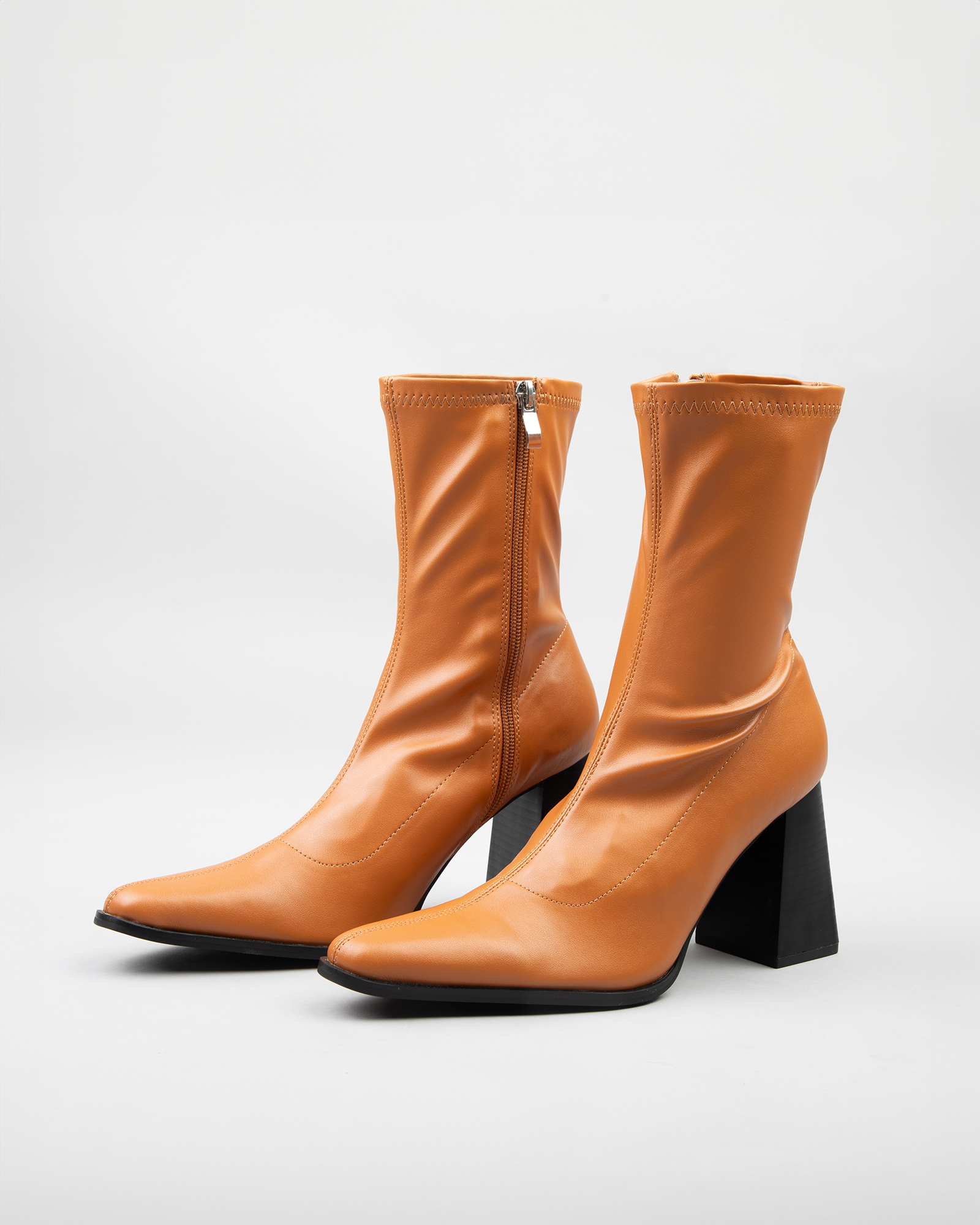 Whisper Block heeled ankle boots in tan