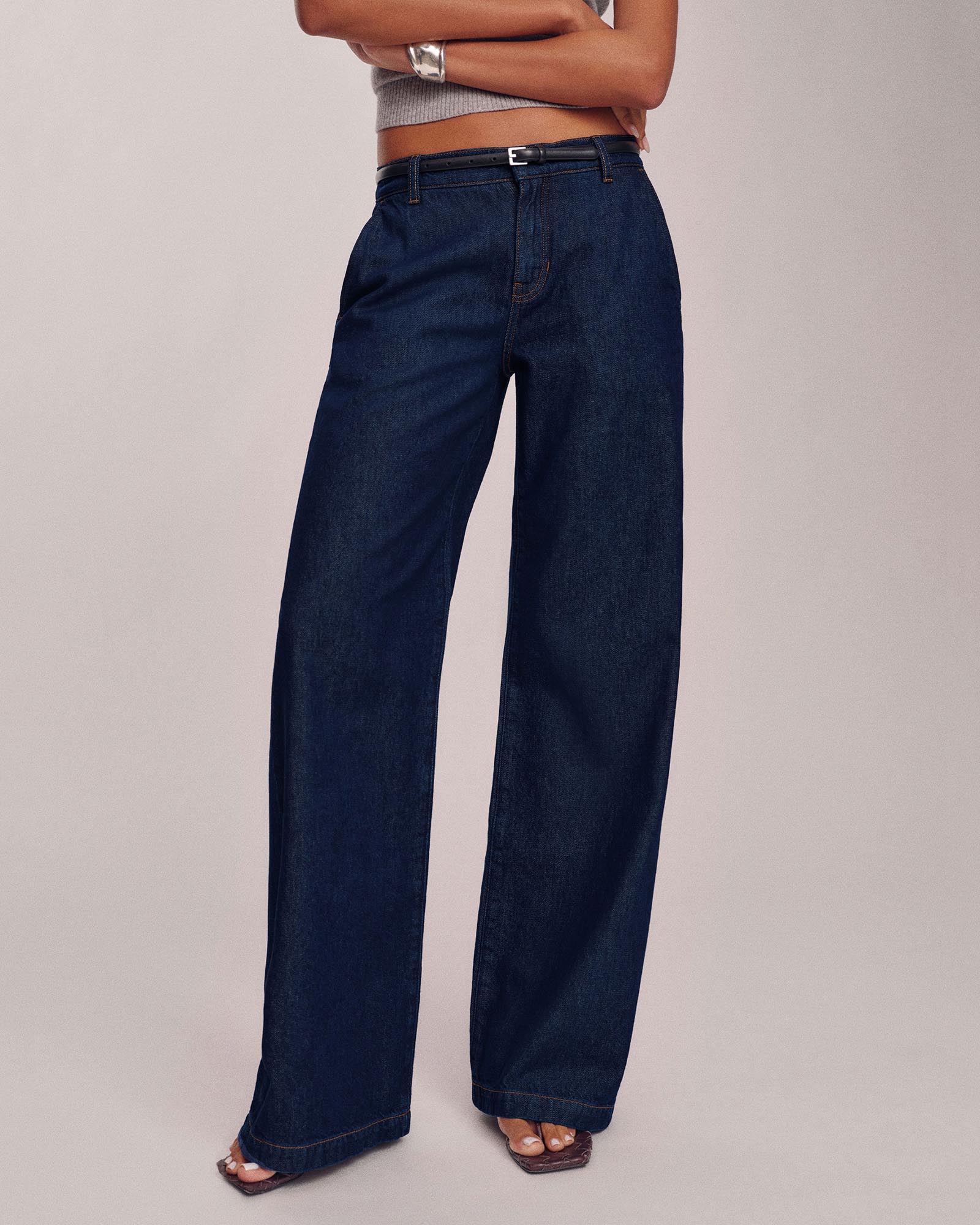 Elio Low Rise Denim Trousers