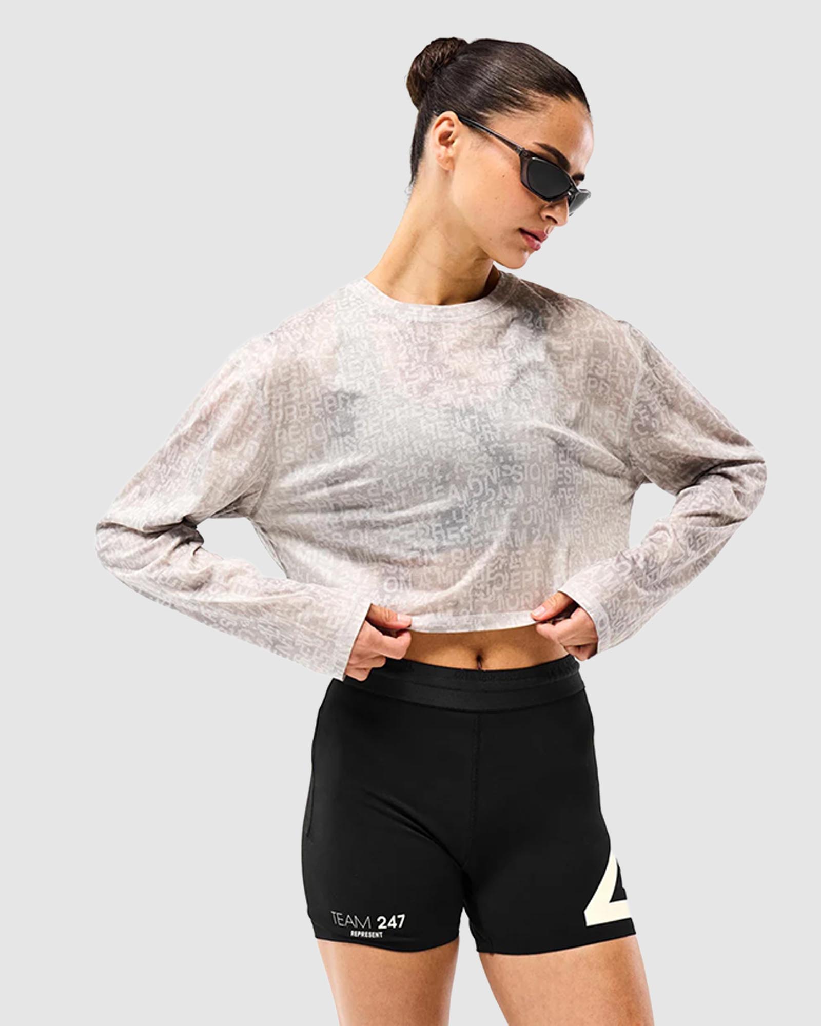 247 Glitch Cropped Training Tee