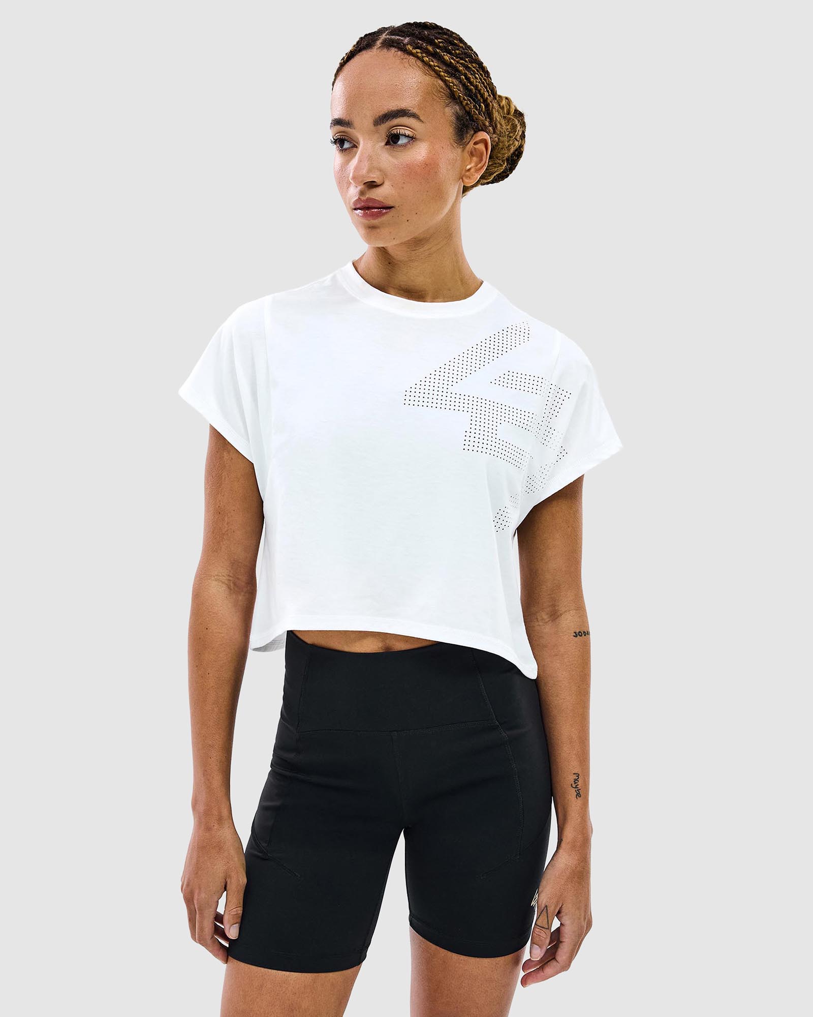 247 Perforated Cropped Training Tee