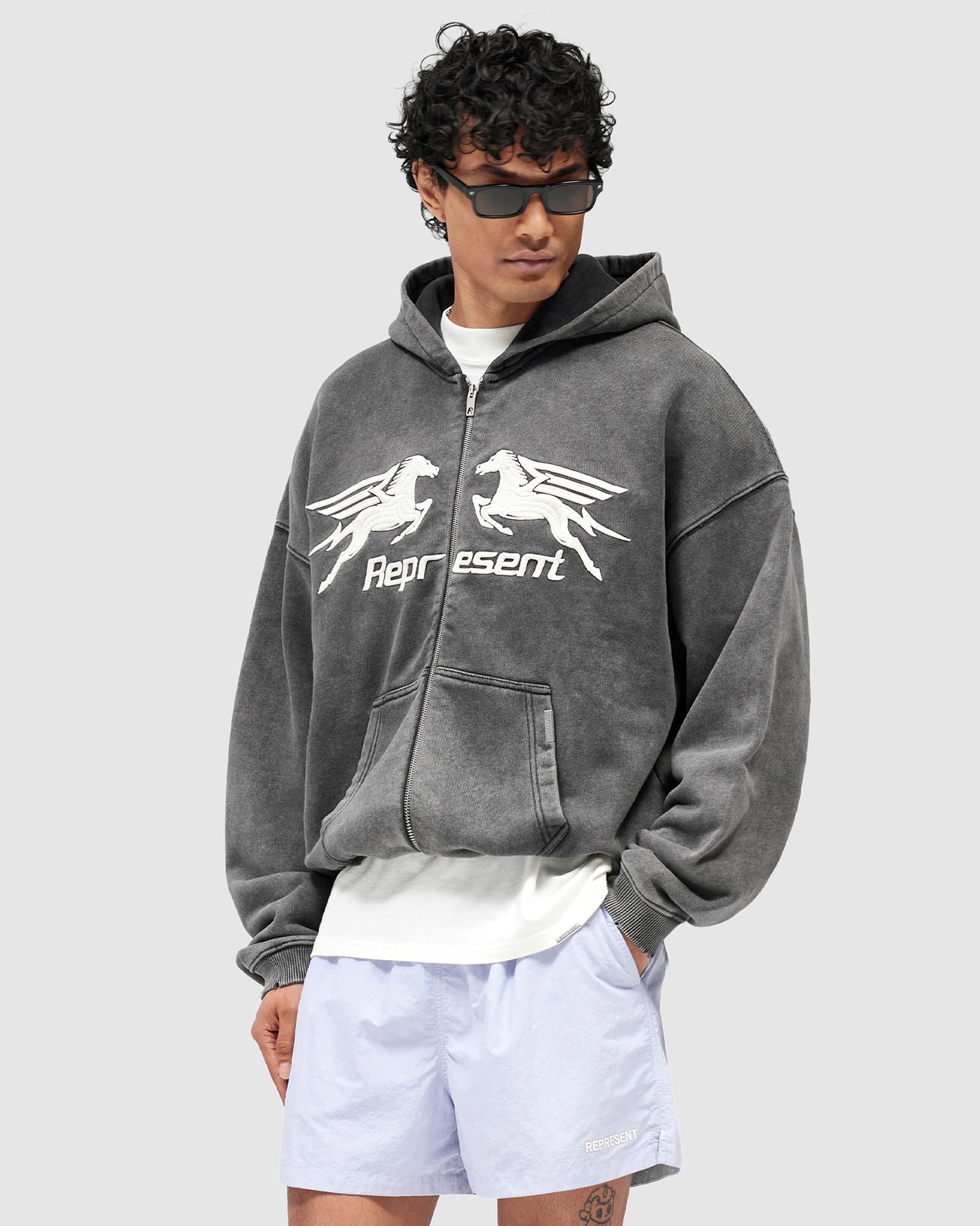 Pegasus Zip Through Hoodie