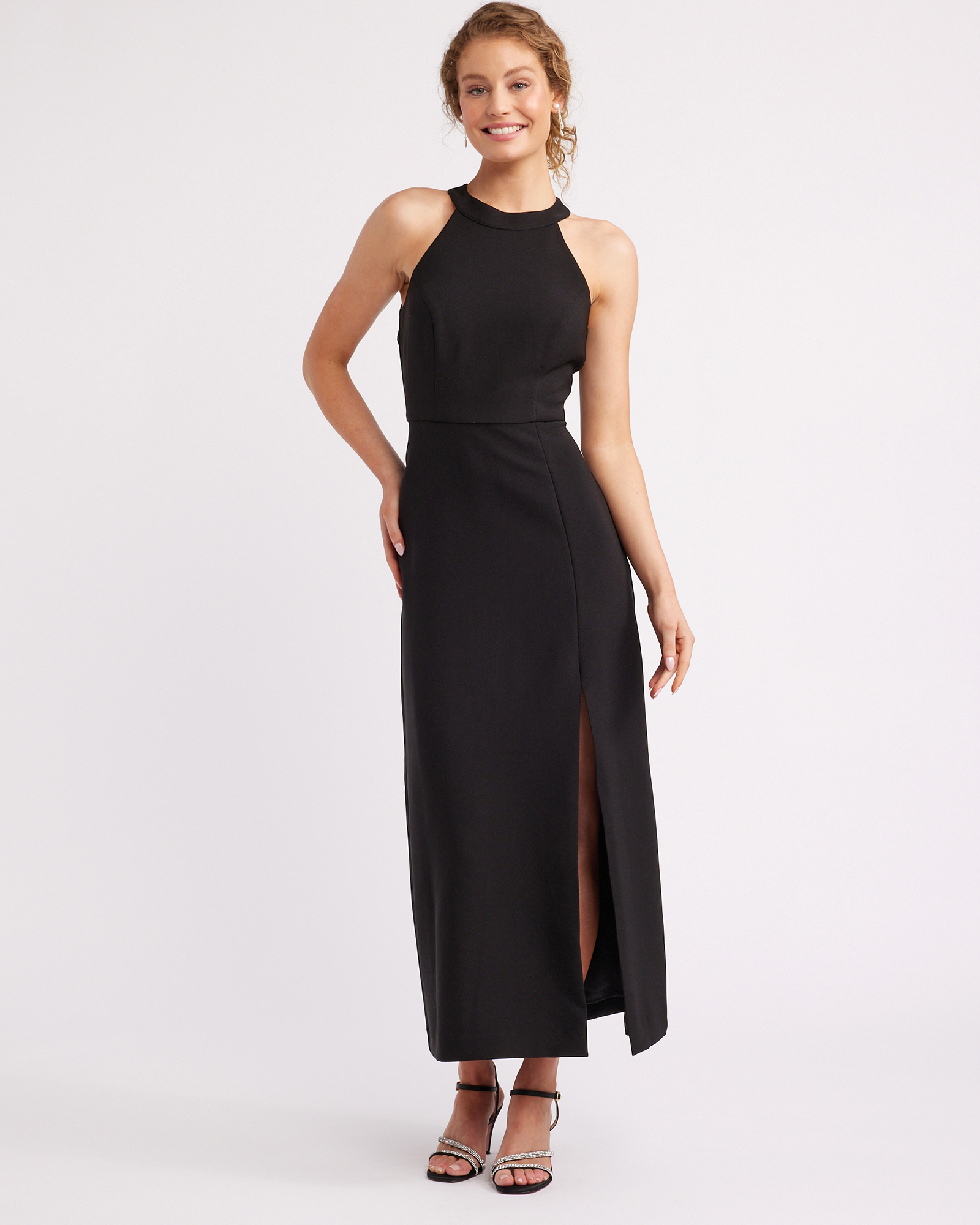 Barcelona Backless Halter Dress