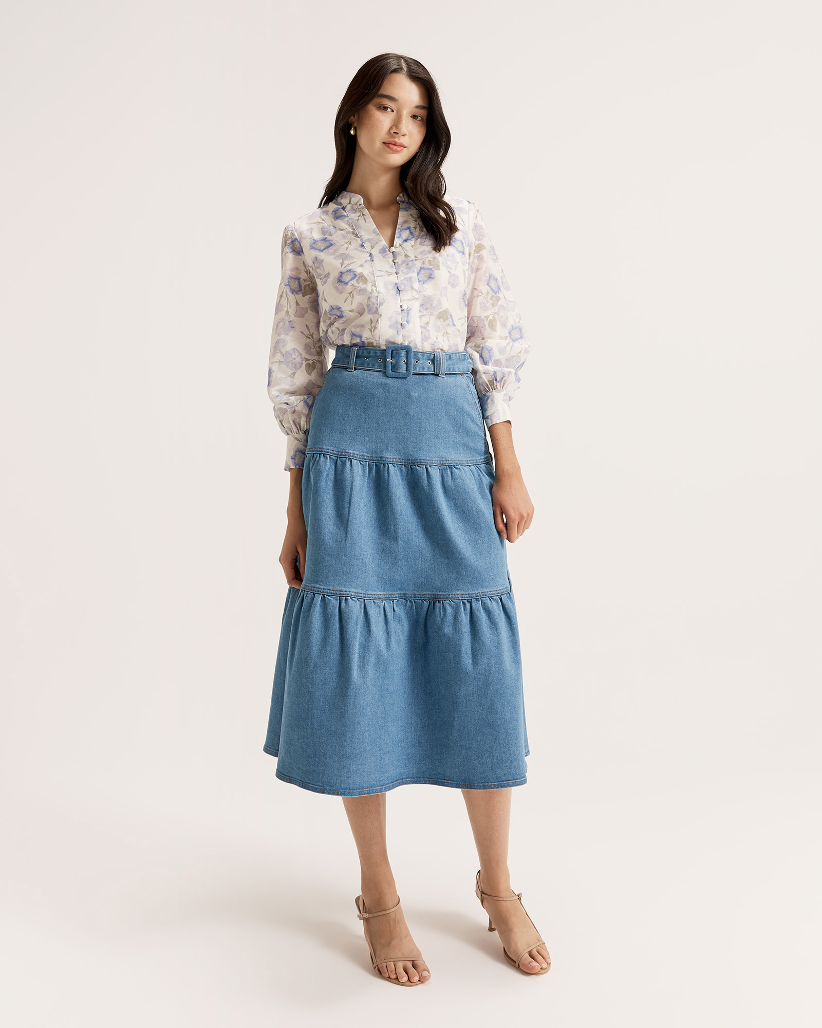 Piper Denim Midi Skirt