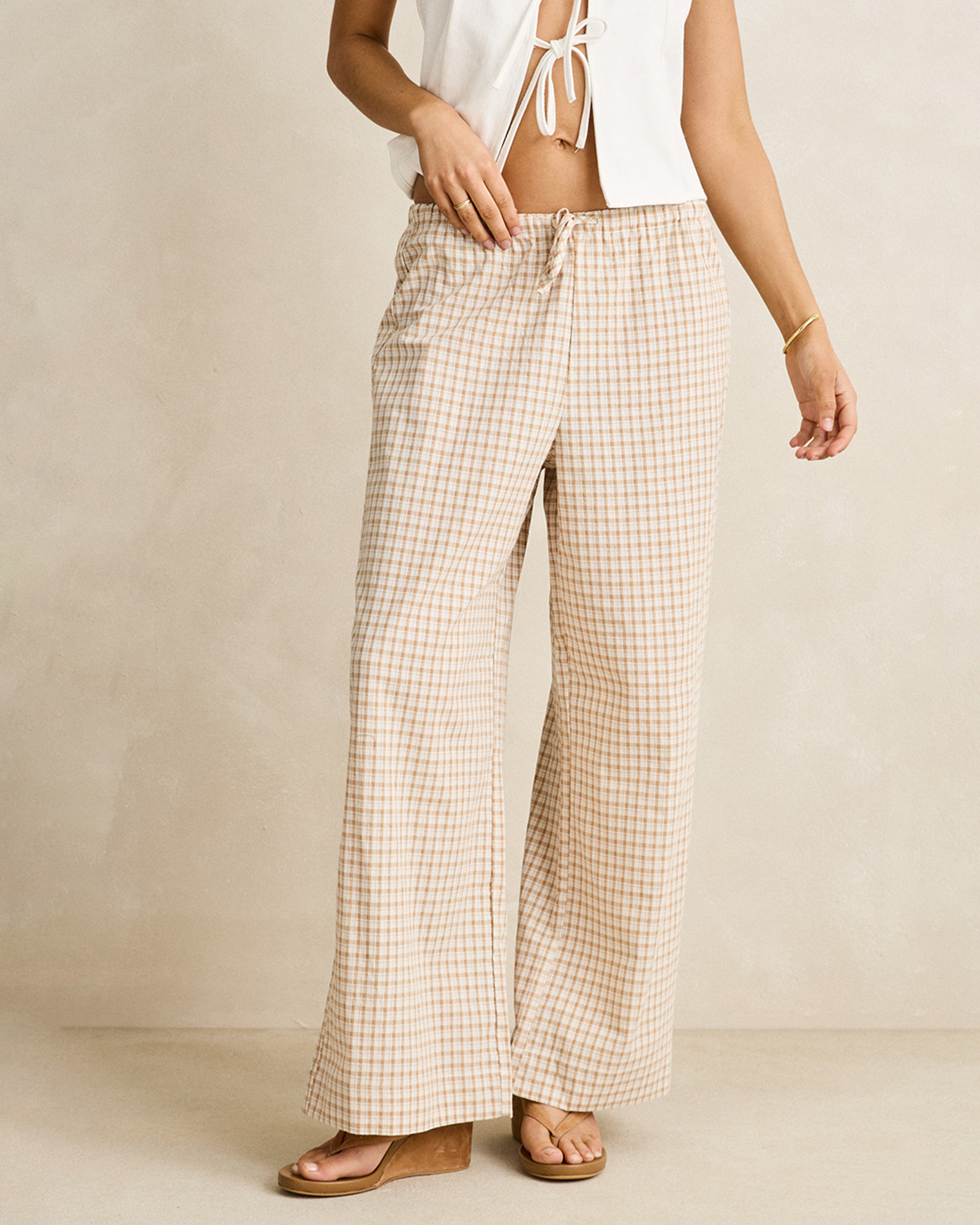 London Check Beach Pants