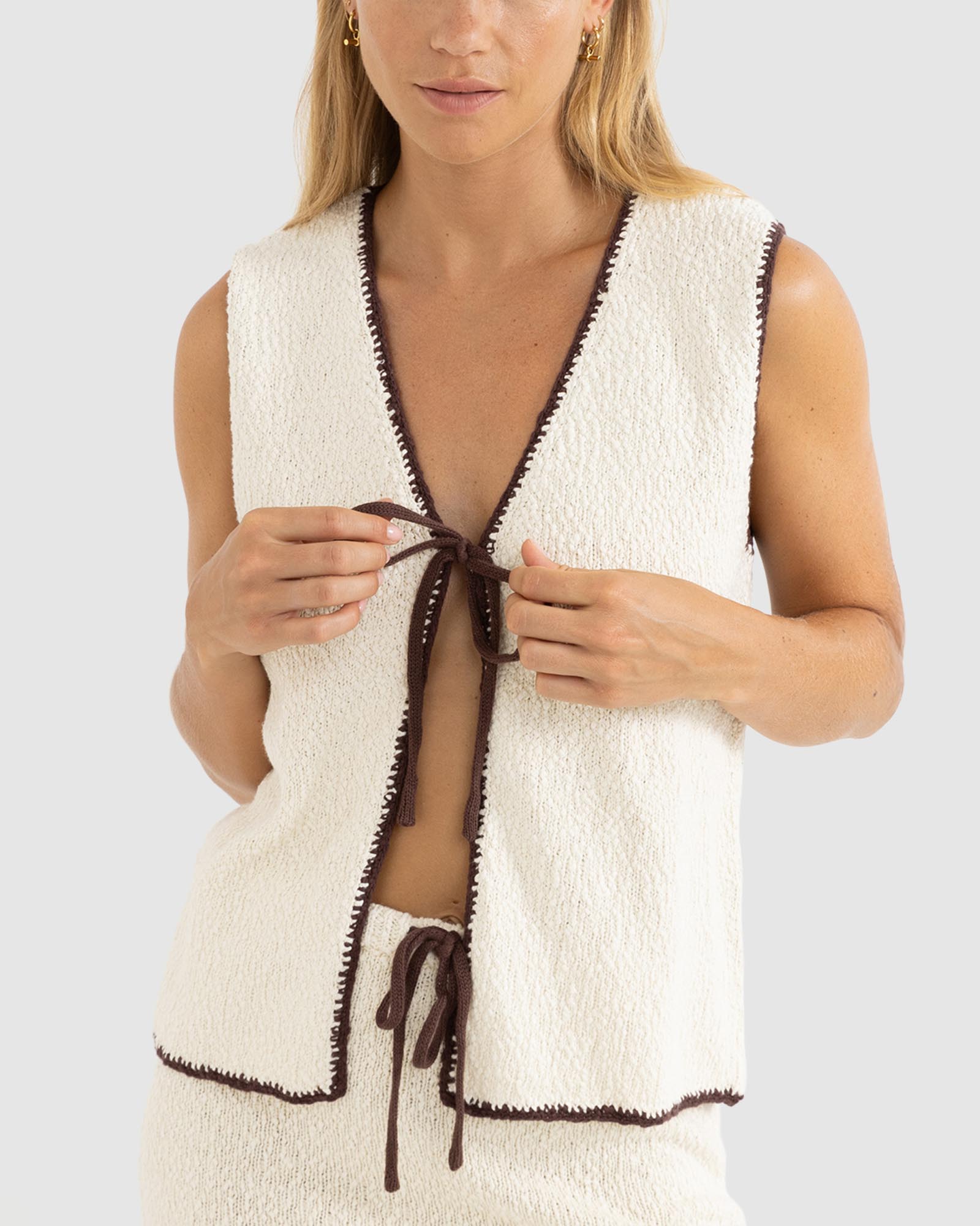 Adele Contrast Longline Knit Vest