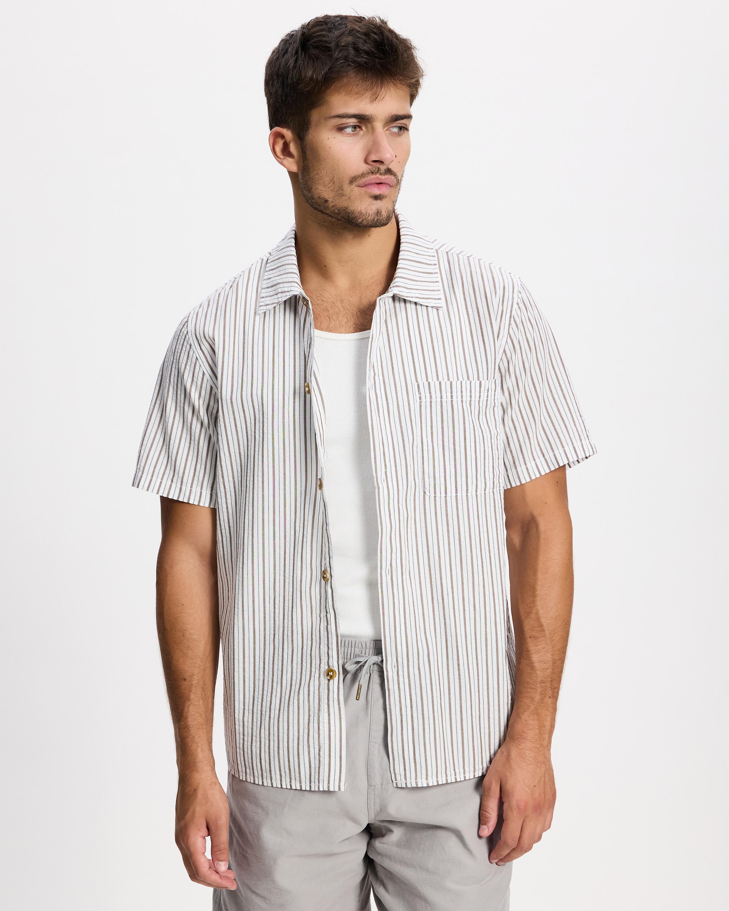 Seersucker Stripe SS Shirt