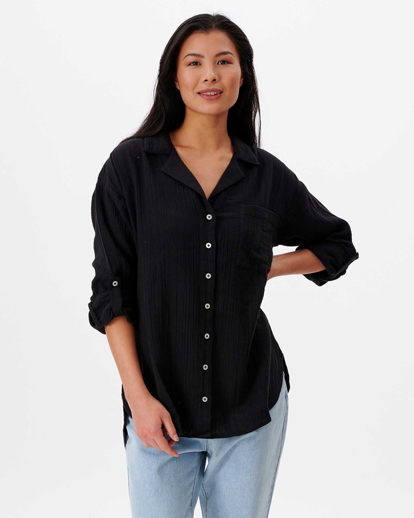Premium Surf Long Sleeve Button Up Shirt