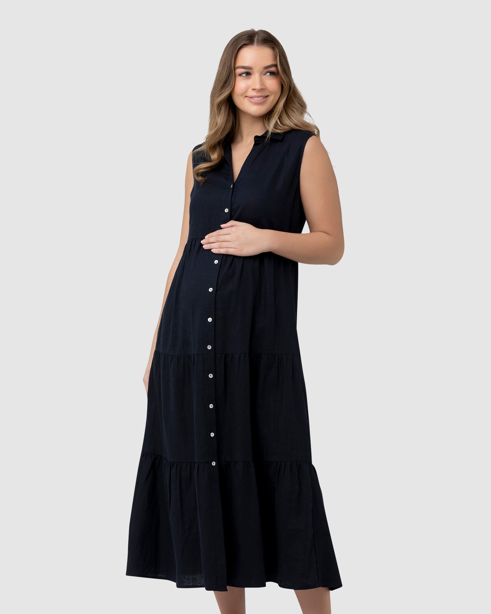 Tracy Tiered Linen Dress