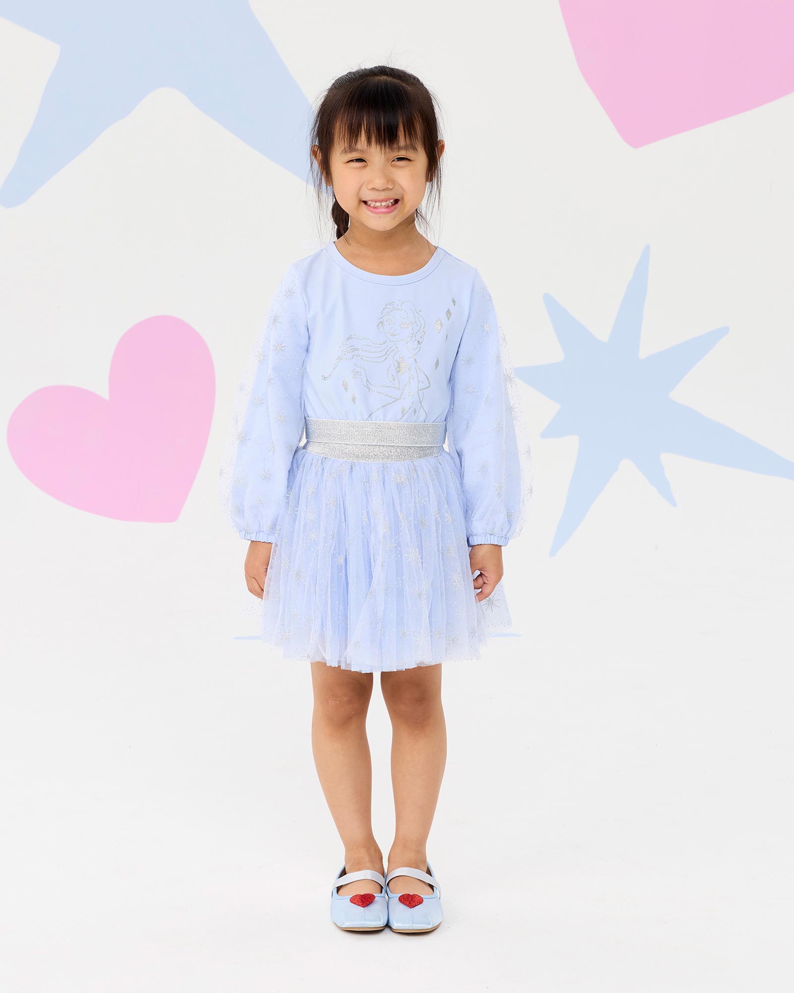 Frozen Glitter Dress Set ICONIC EXCLUSIVE- Kids-Teens