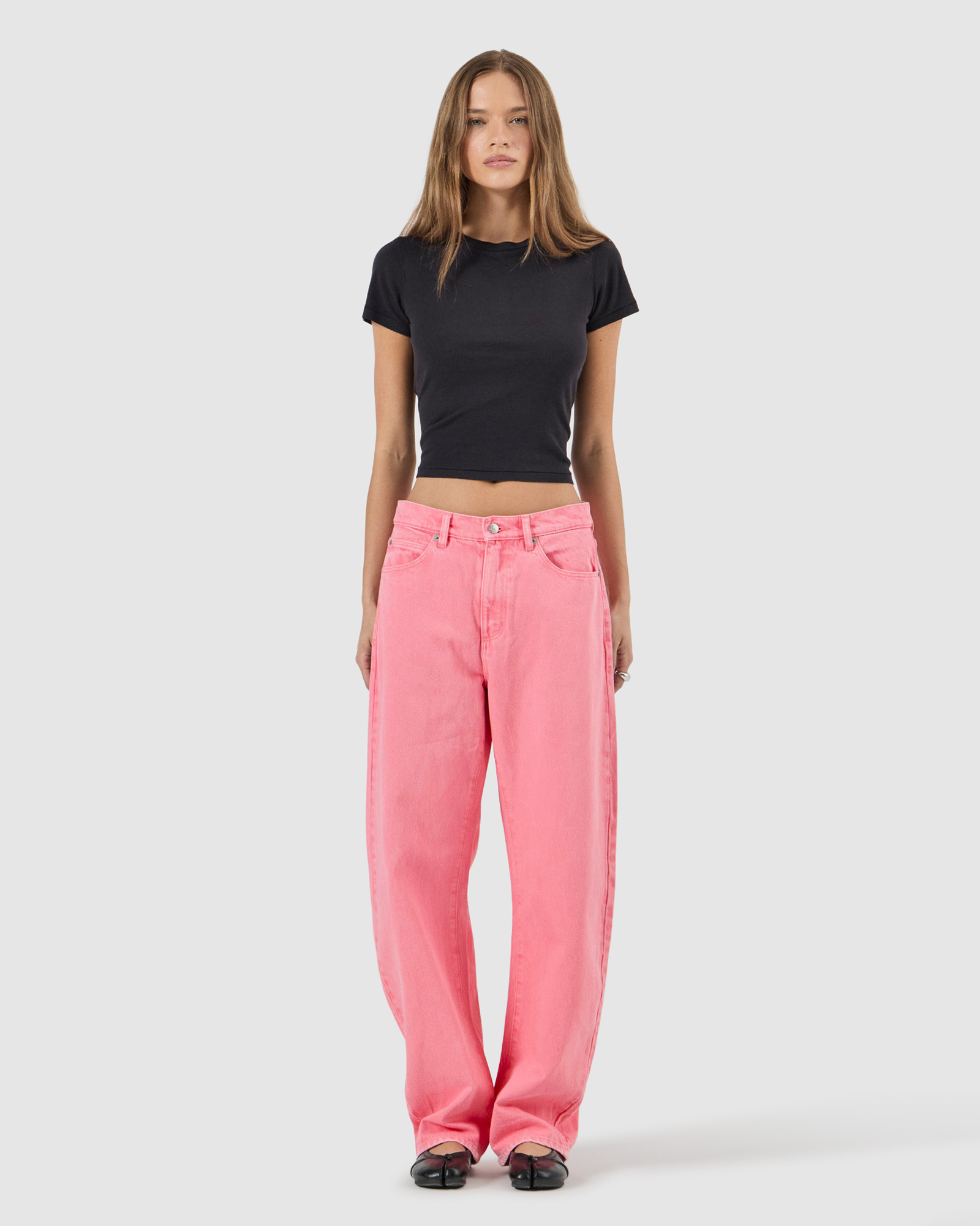 Arc Barrel Jean - Desert Flower