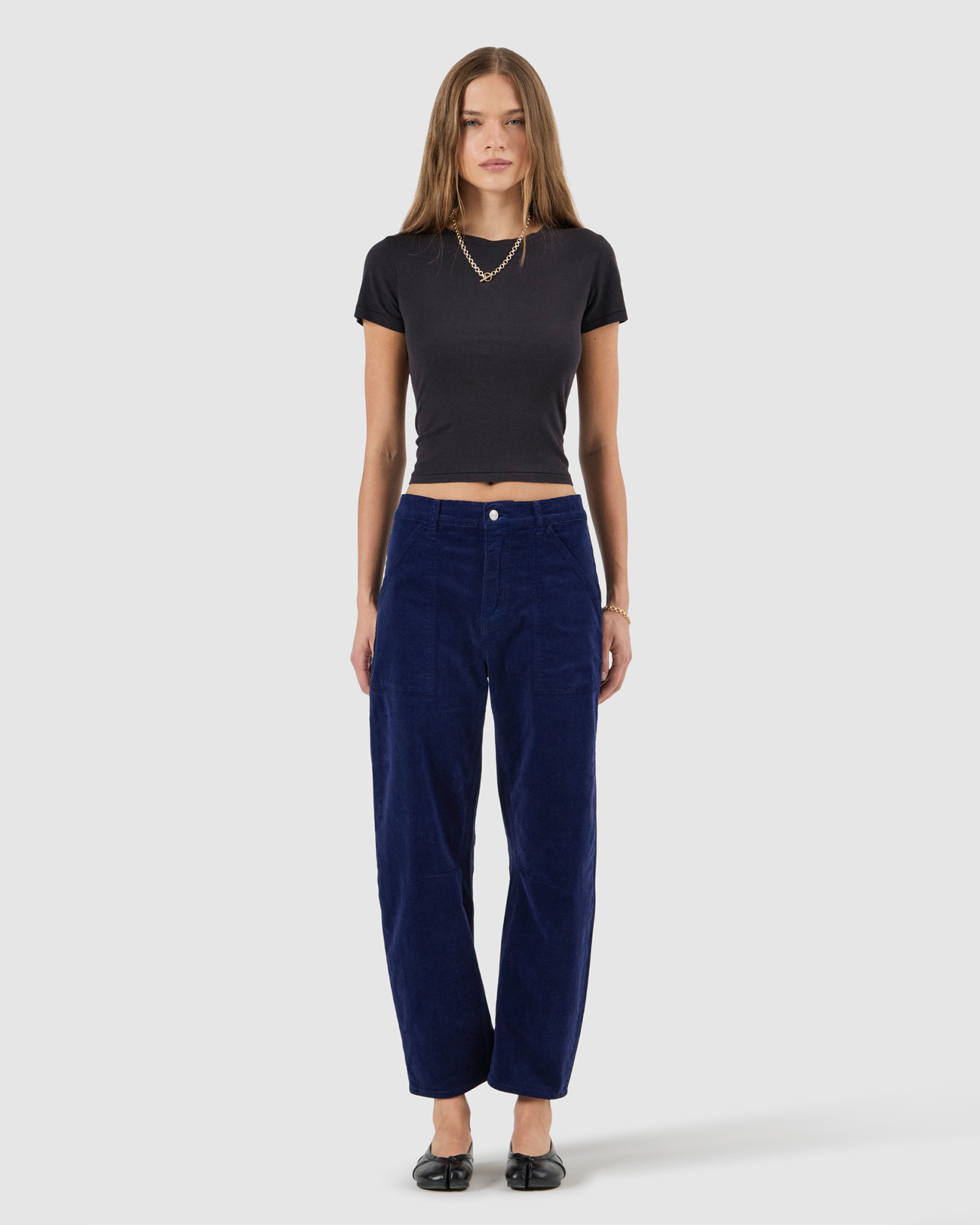 Gigi Barrel Trade Jean - Marine Cord