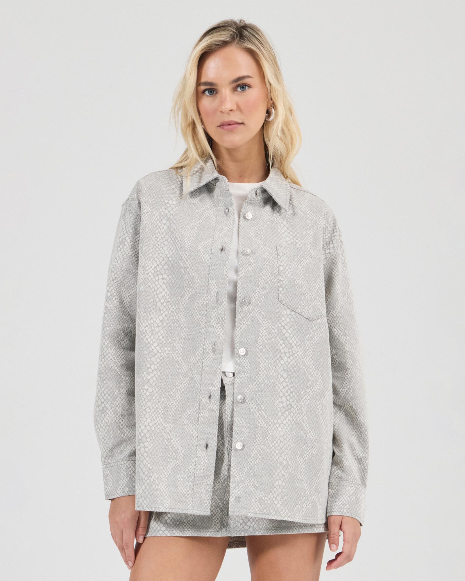 Drift Oversized Denim Shirt Python