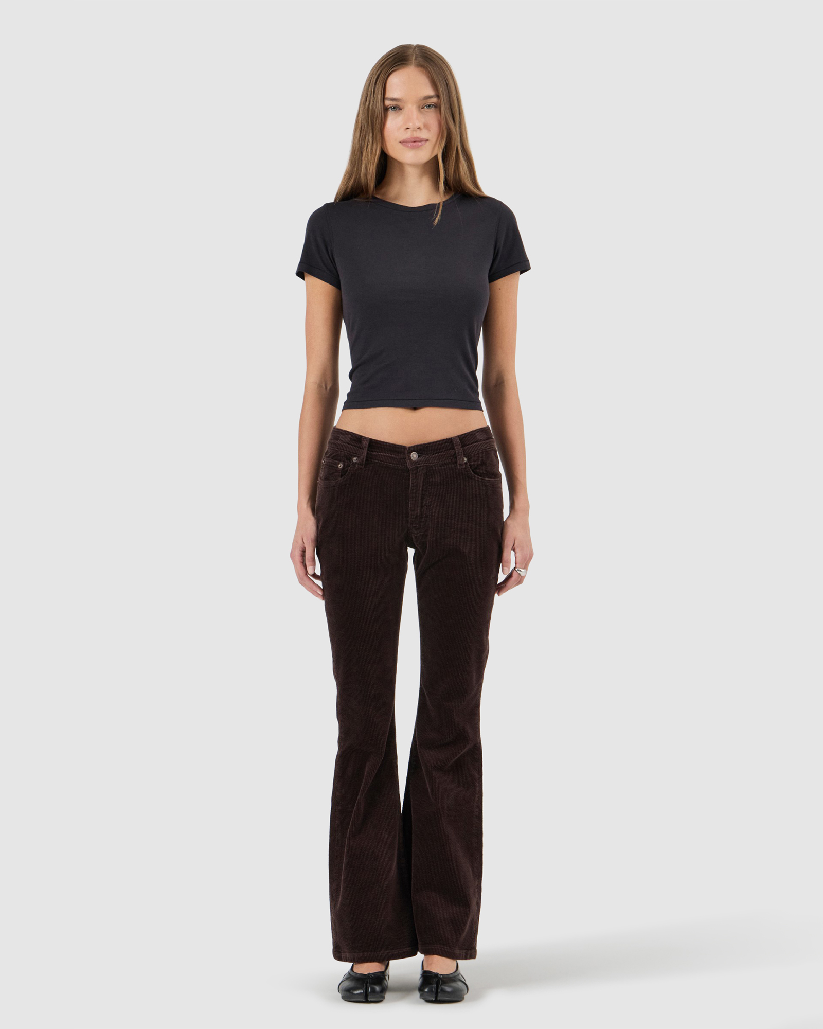 Downtown Flare Jean - Espresso Cord