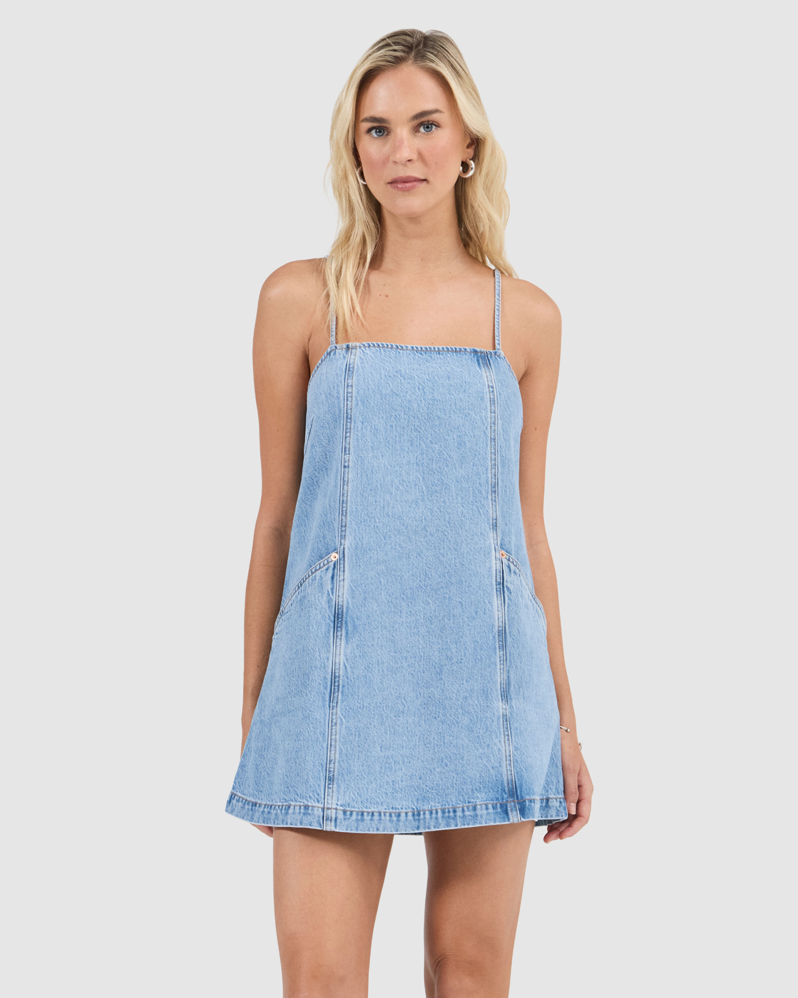 Deco Denim Cami Dress - Vintage Stone