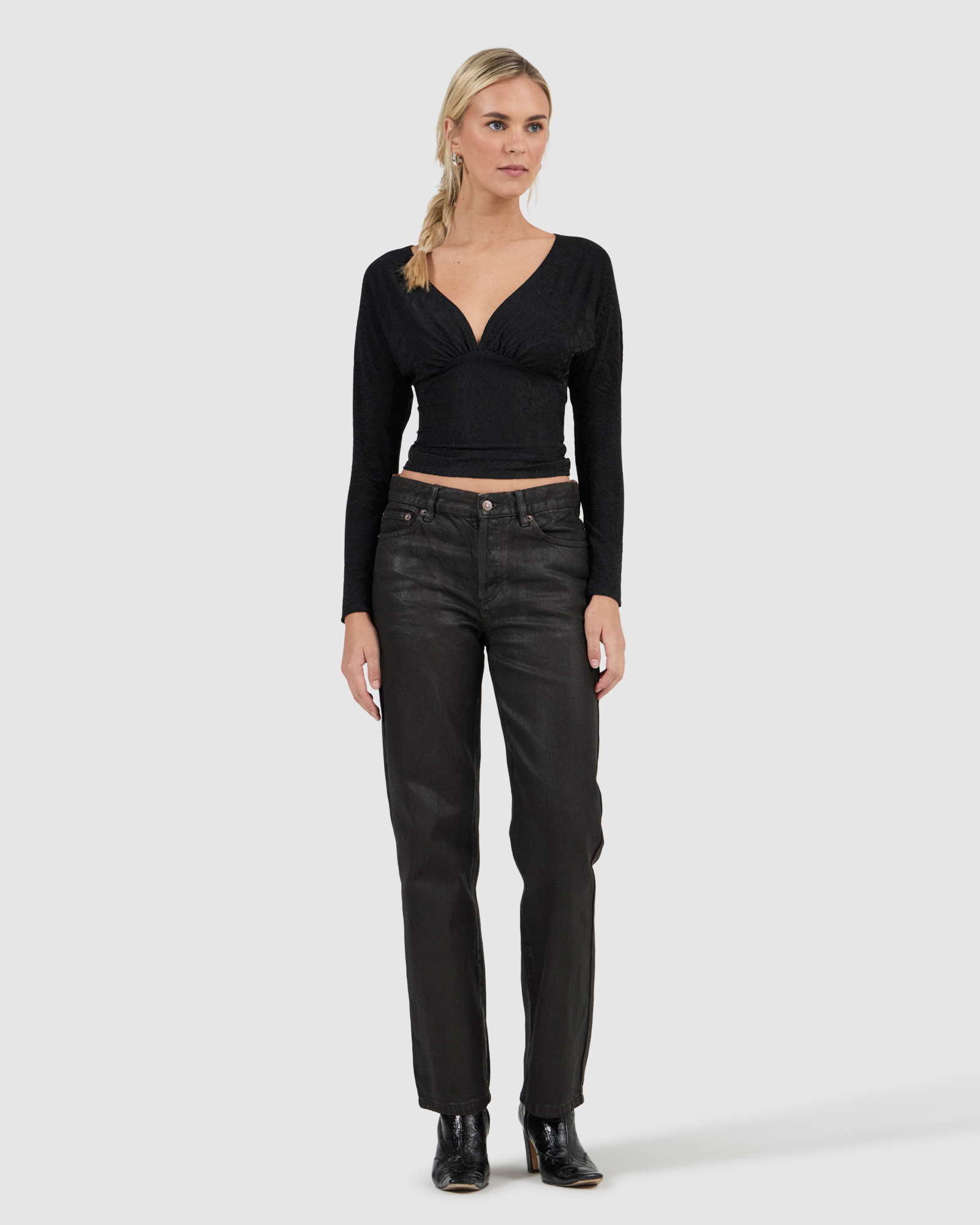 90'S Boyfriend Jean - Espresso Coated