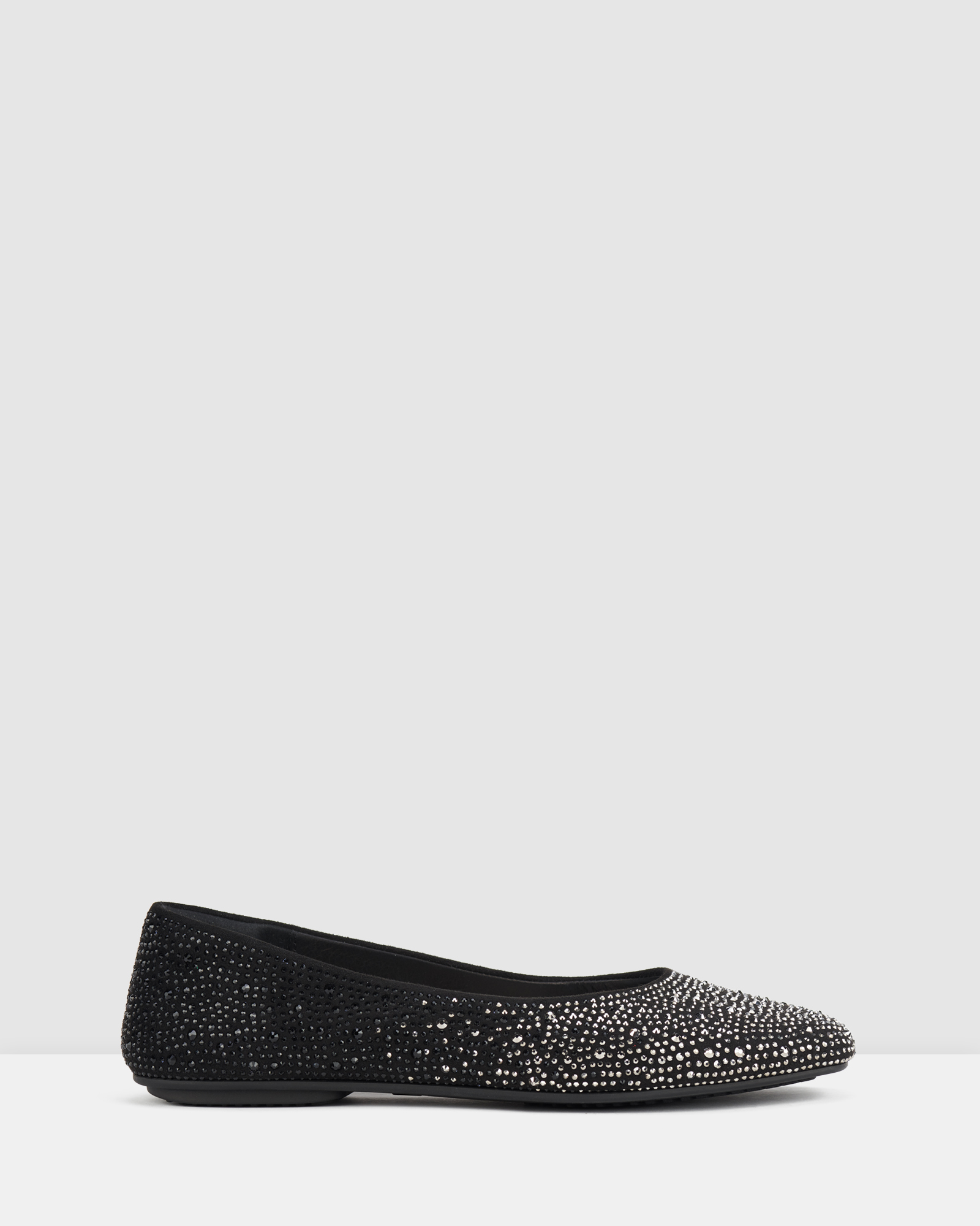 Ballet Square Toe Rhinestone Flat