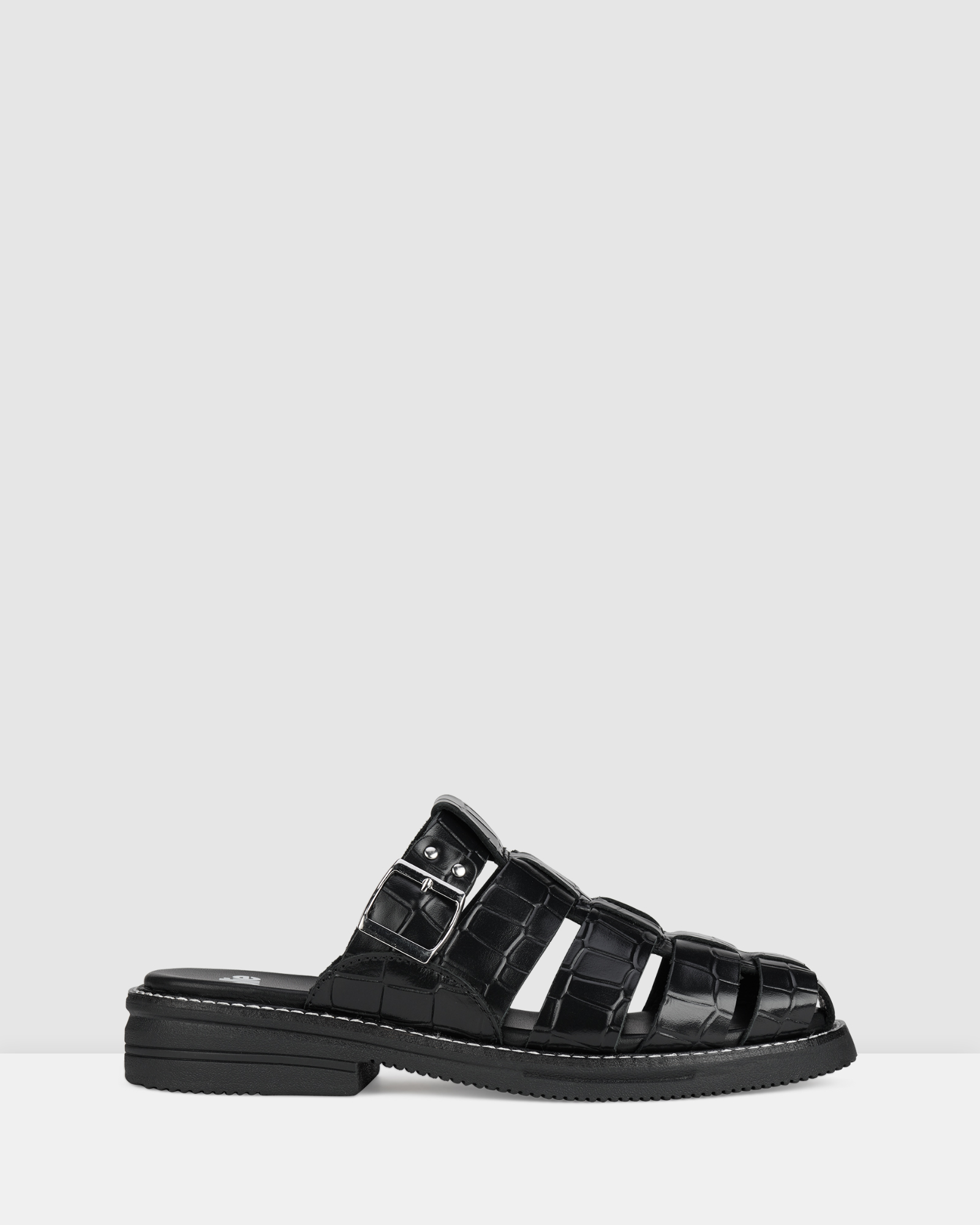 Mule Fisherman Croc Flat