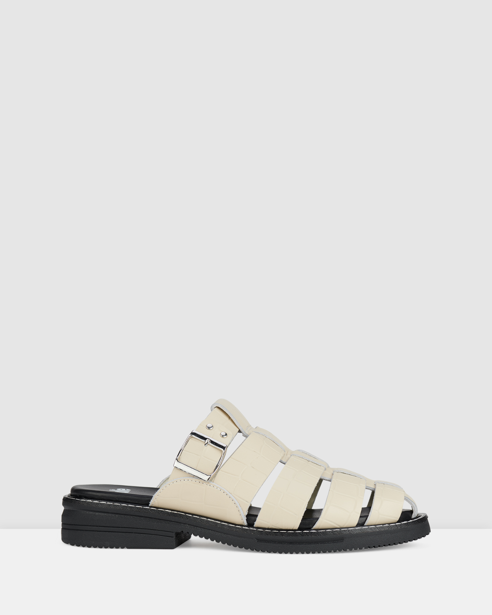 Mule Fisherman Croc Flat