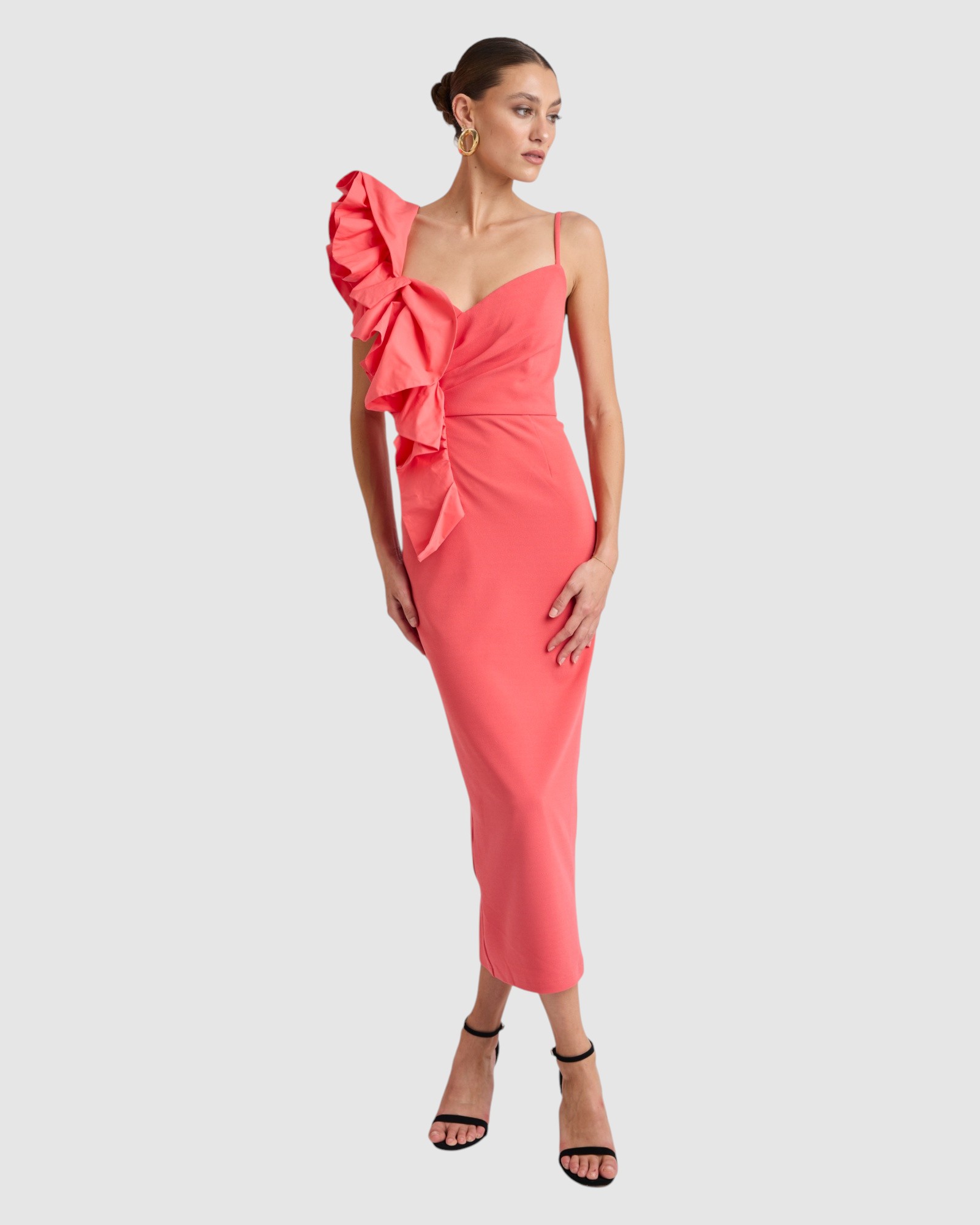 Trevia Shoulder Frill Dress