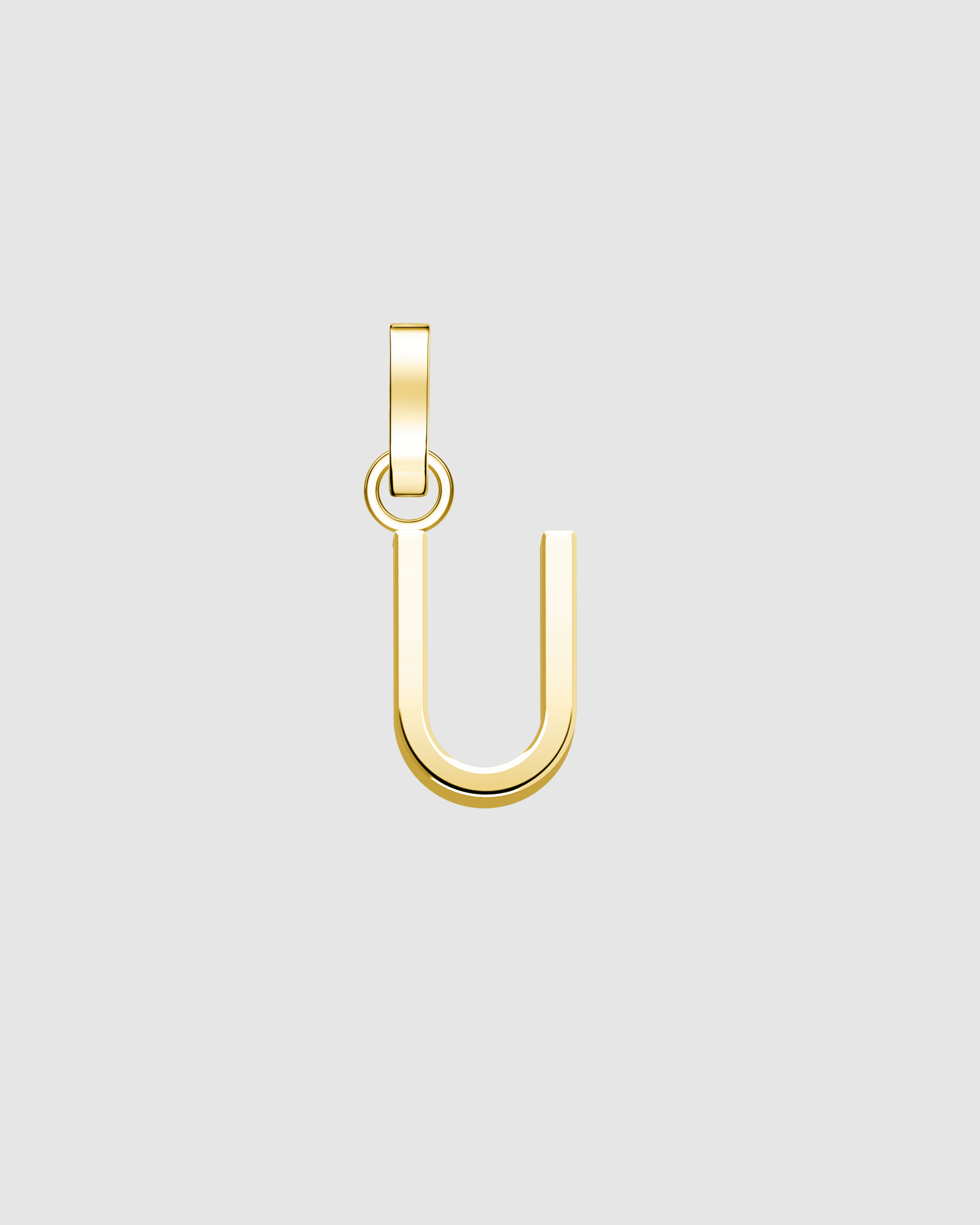 Pendant Gold Tone Letter U