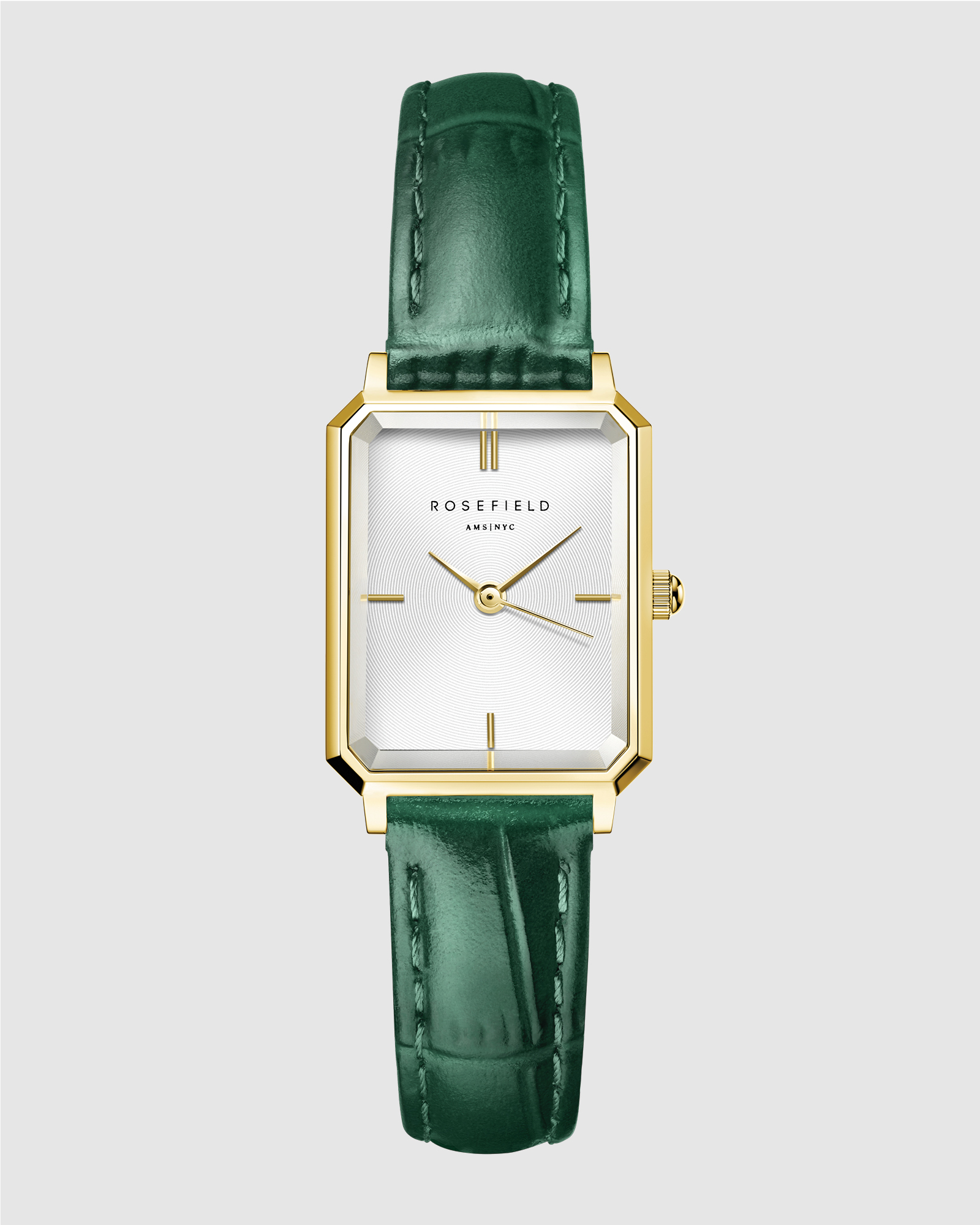 The Octagon XS Green Croco Leather Watch