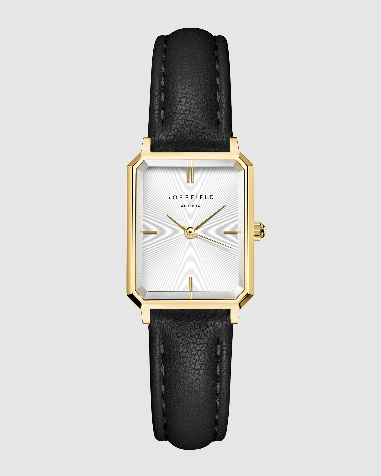 The Octagon XS Black Leather Watch