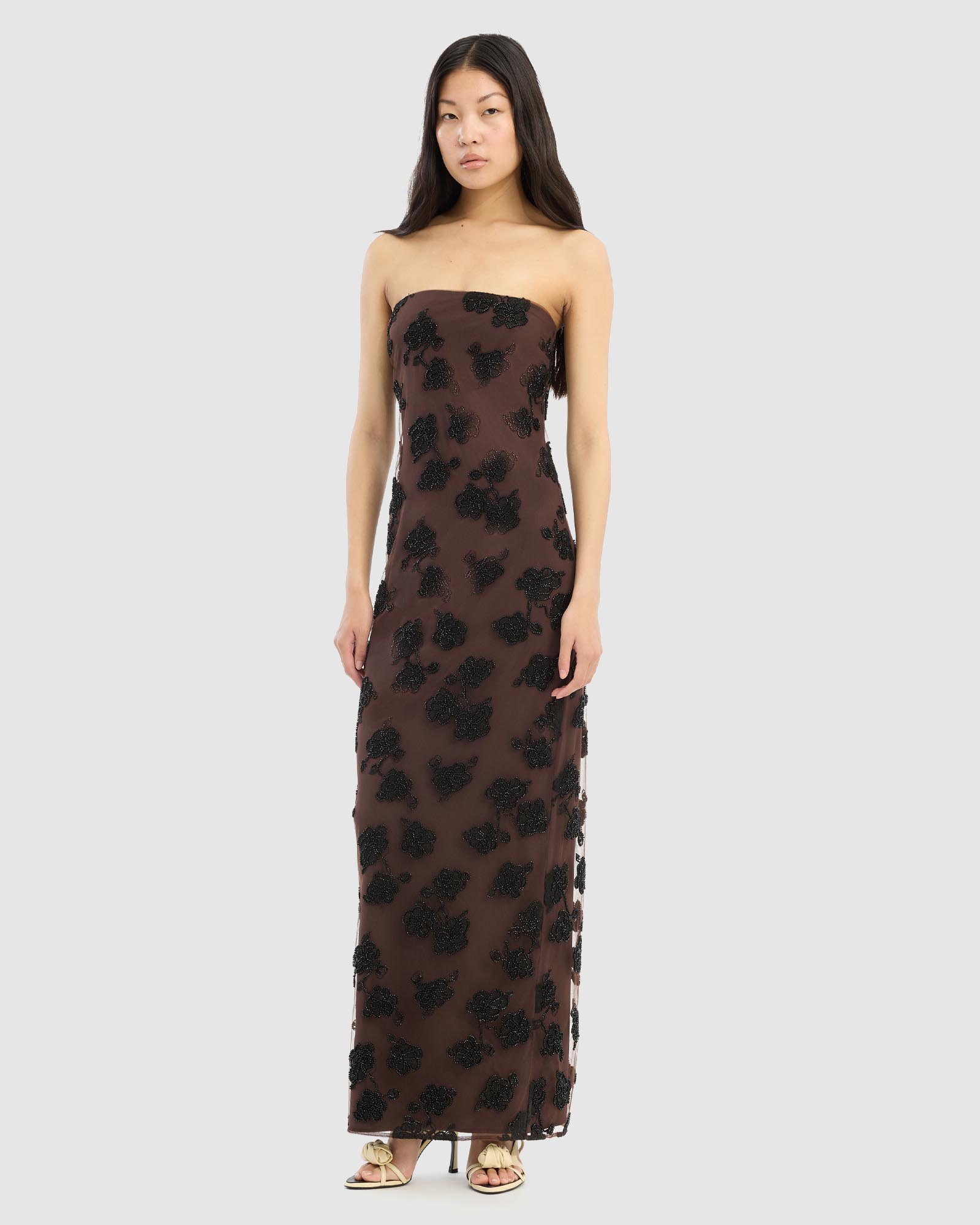 Beaded Maxi Tube Dress