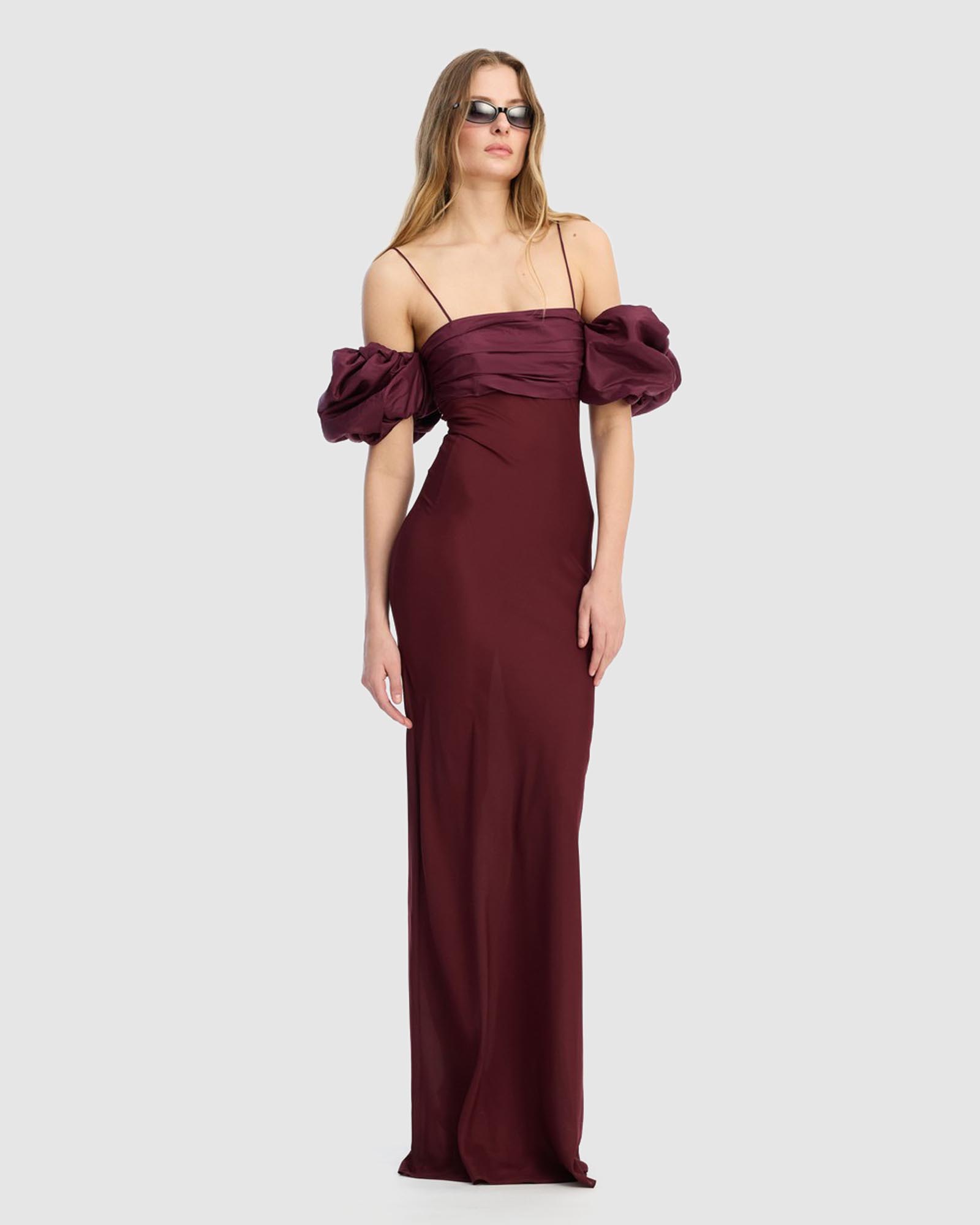 Chiffon Puff Sleeve Dress