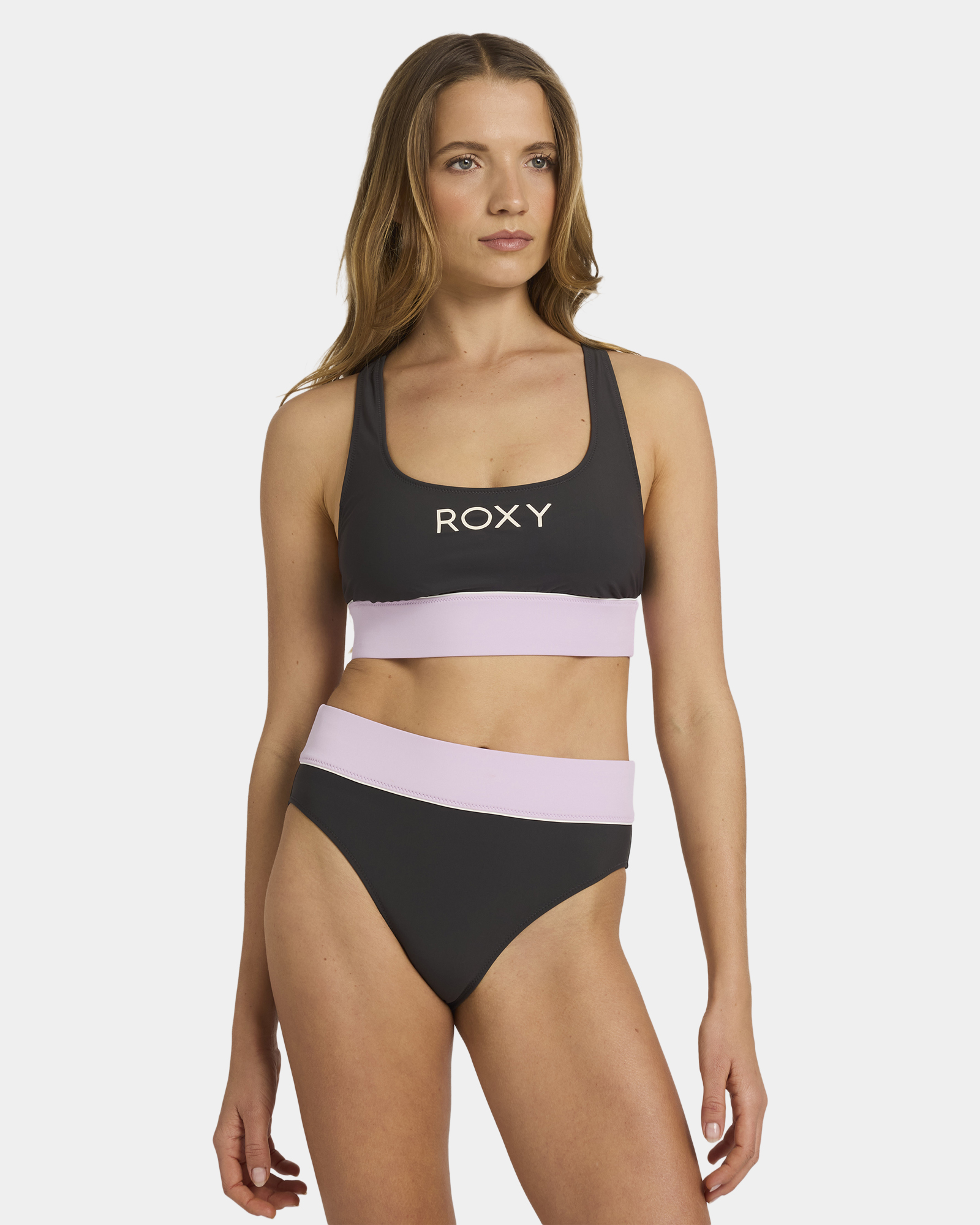 Womens Roxy Active C Block High Waist Bikini Bottom