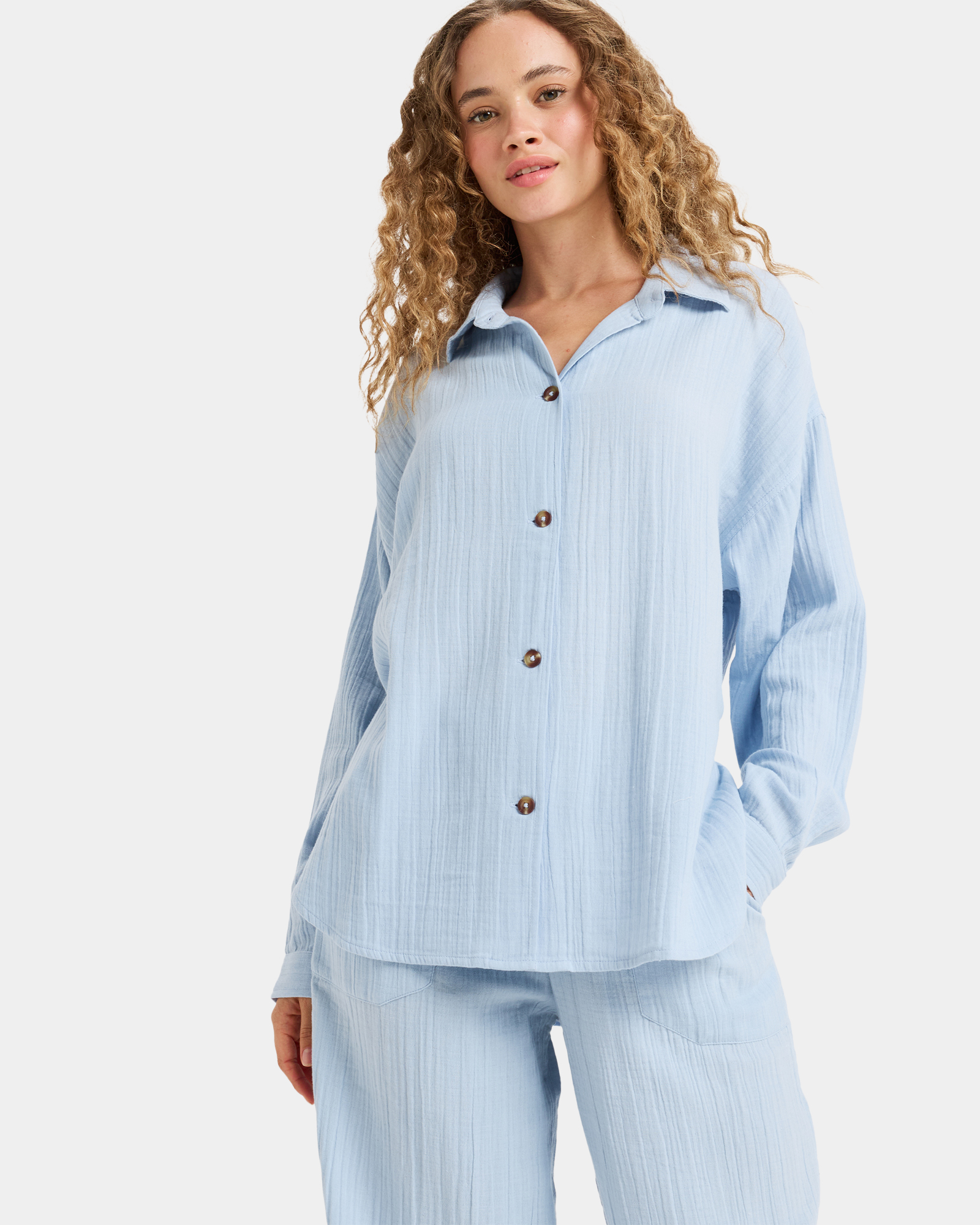 Womens Morning Time Long Sleeve Shirt