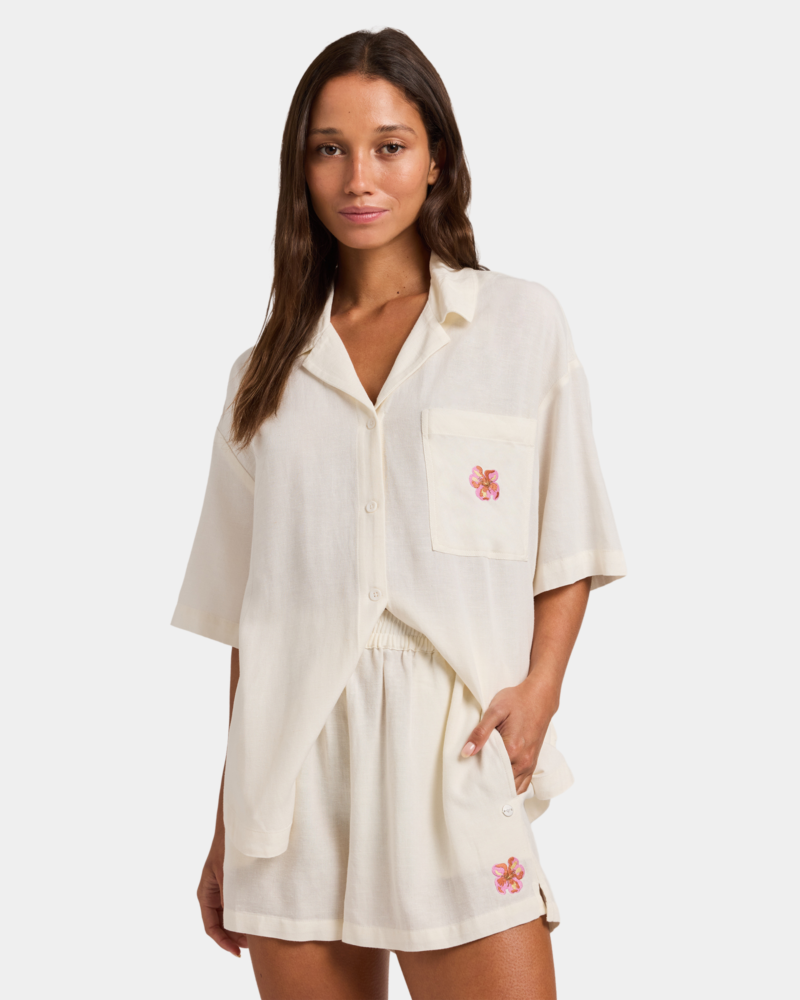 Womens Hibiscus SS Shirt