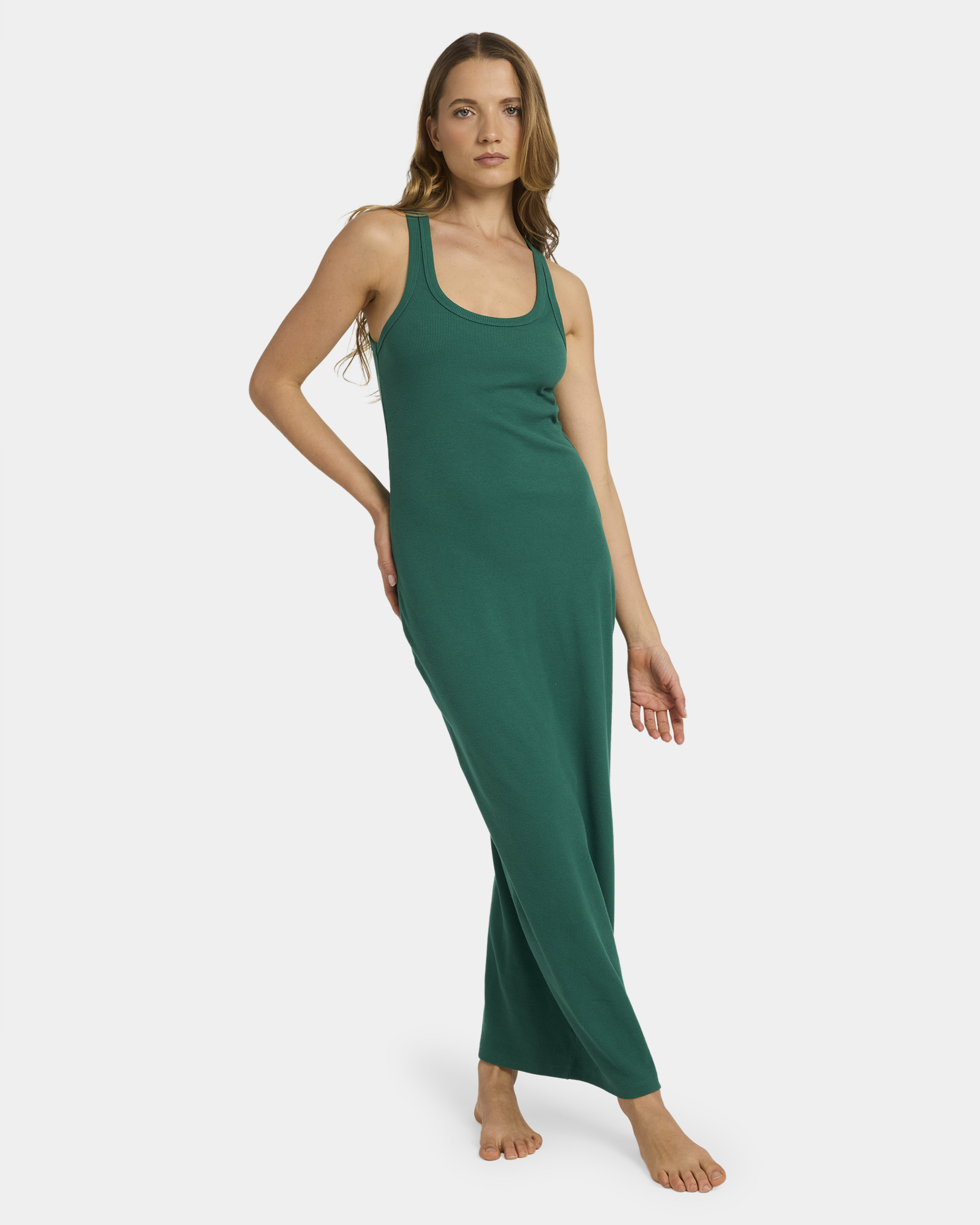 Womens Base Rib Maxi Dress