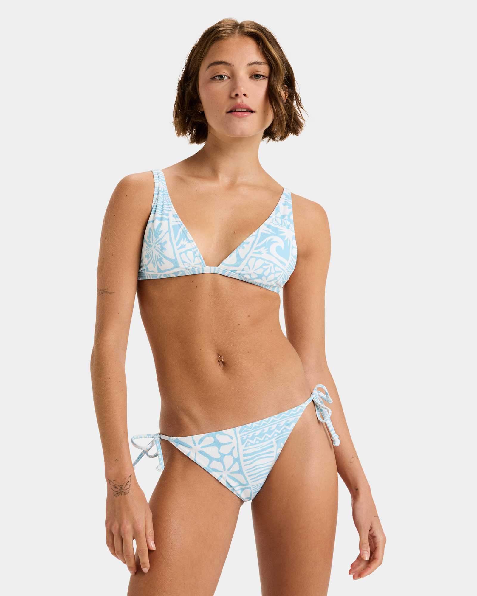 Womens Flowers Wave Bikini Bottom