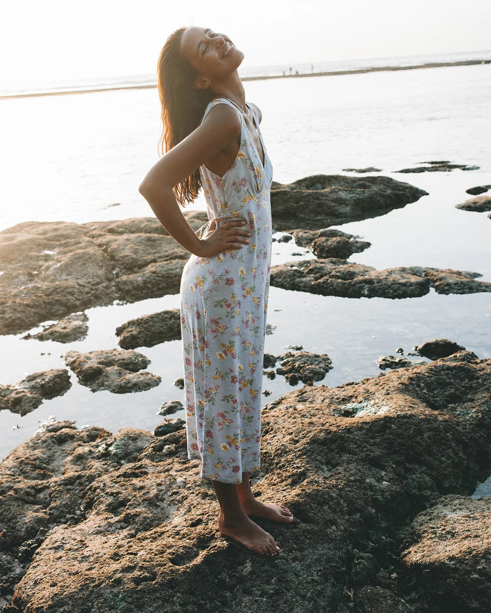 Womens Wild Flower Midi Dress
