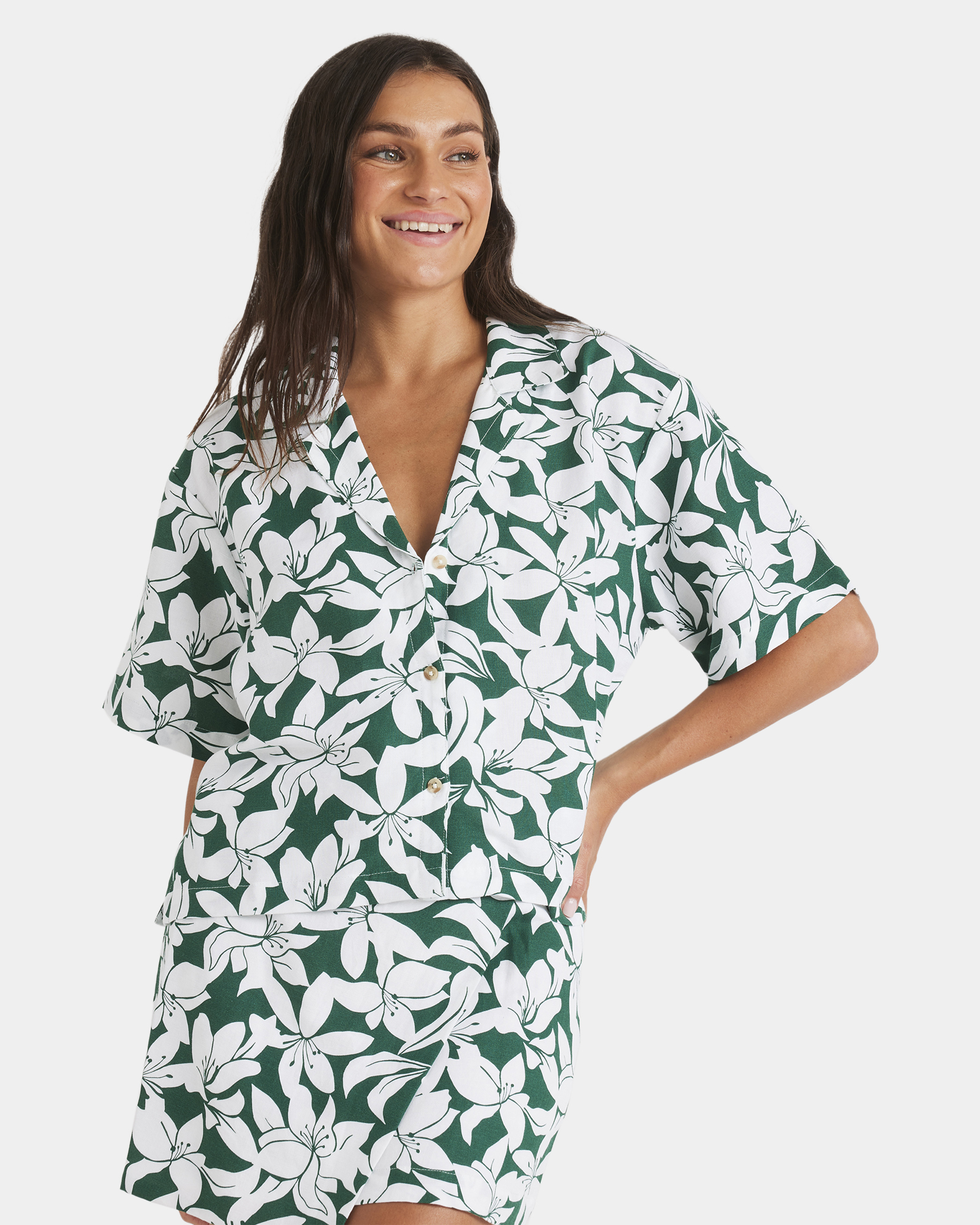 Womens Khloe Salty Water Short Sleeve Shirt