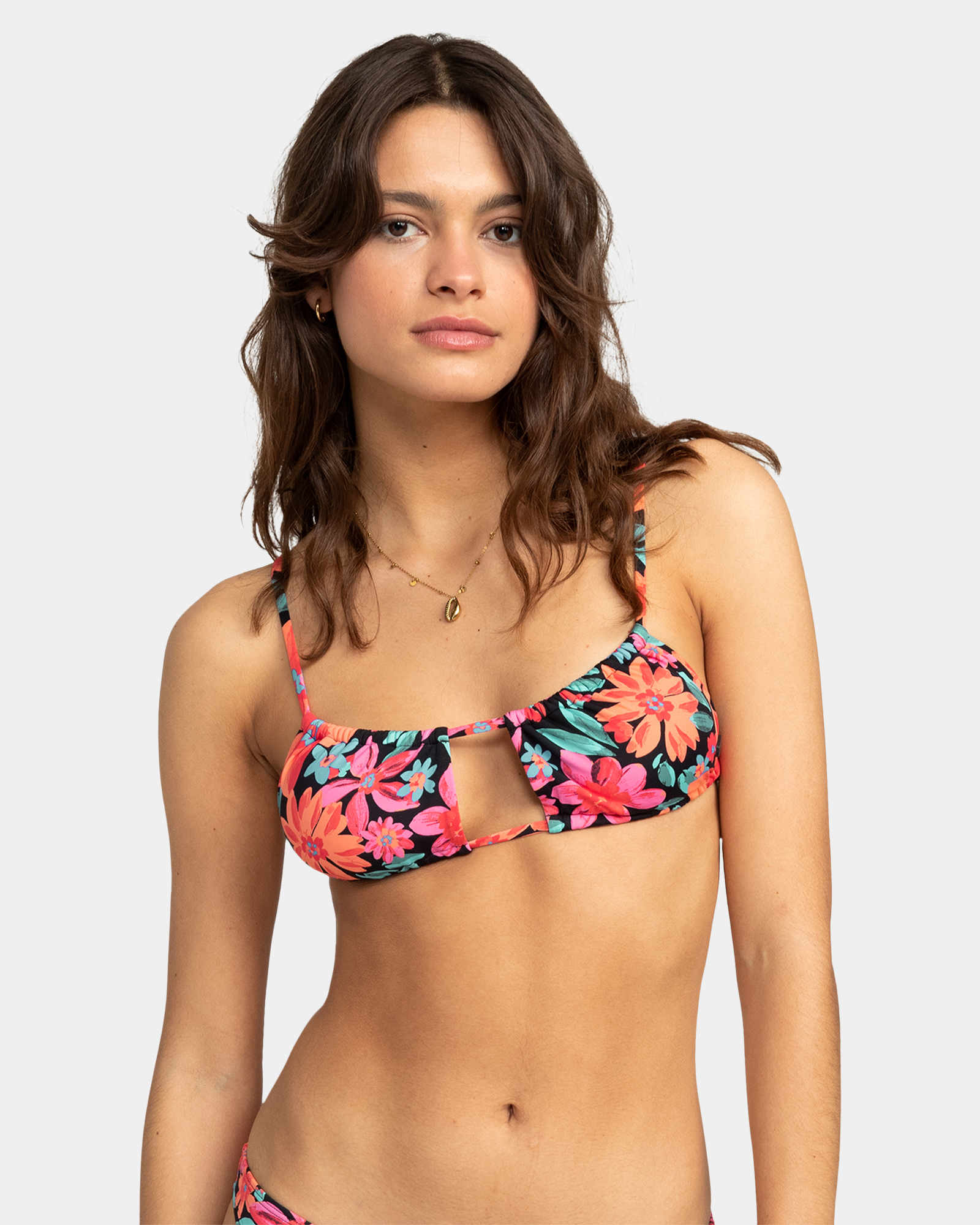 Wavy Stripe Bralette Bikini Top For Women