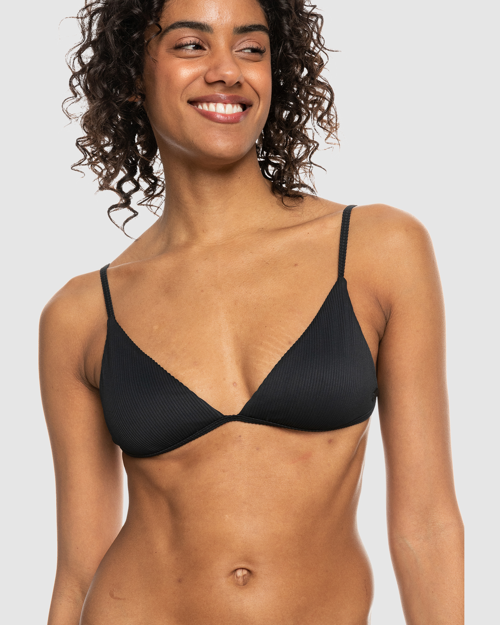 Womens Rib ROXY Love The Quiver Tri Bikini Top