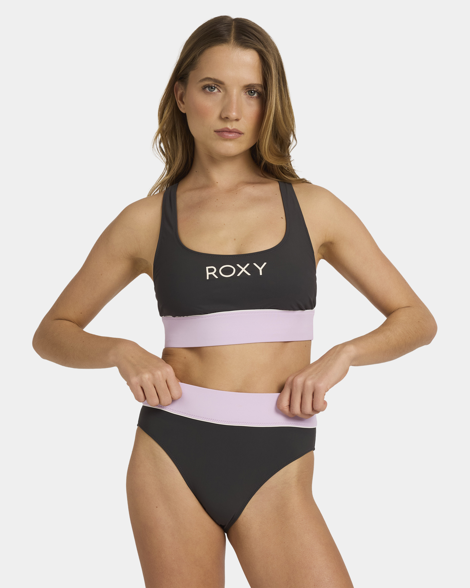 Womens Roxy Active C Block Bikini Top