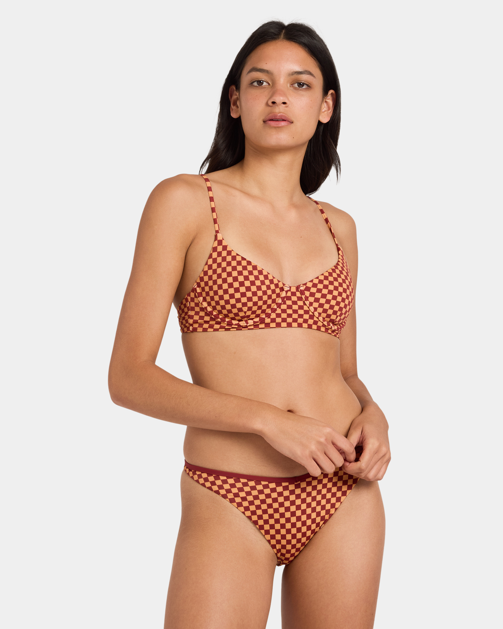 Womens Reverberation 90s Longline Bikini Top