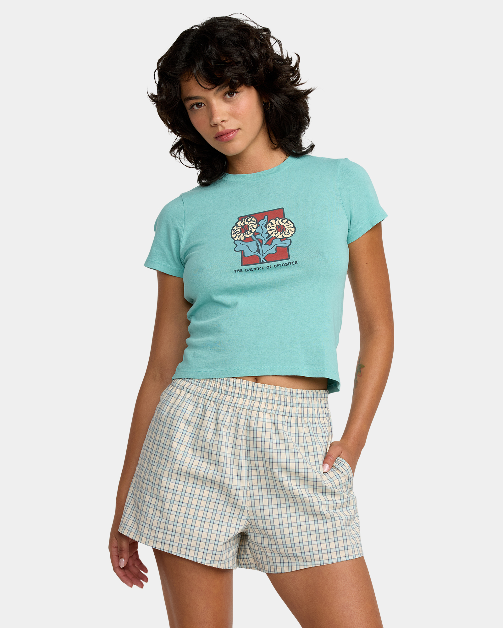 Womens Mikey Boxer Elastic Waist Shorts
