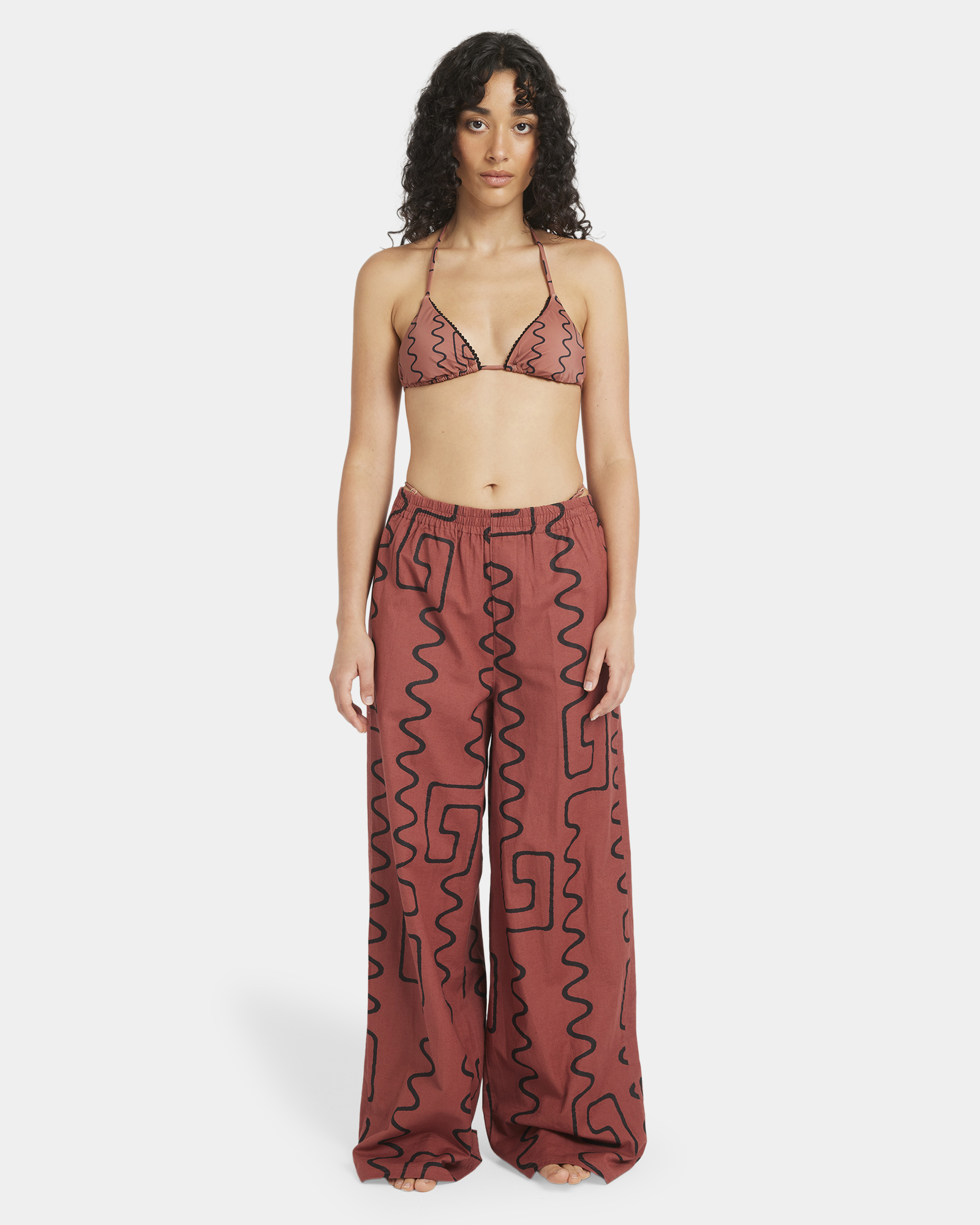 Womens Farlow Elastic Linen Pants