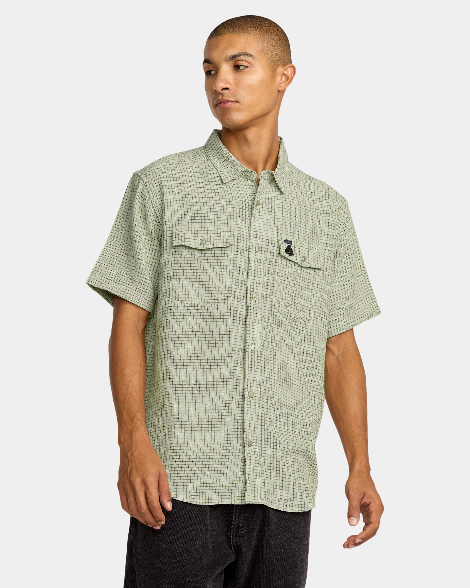 Mens KSL Yarn Dye Short Sleeve Shirt