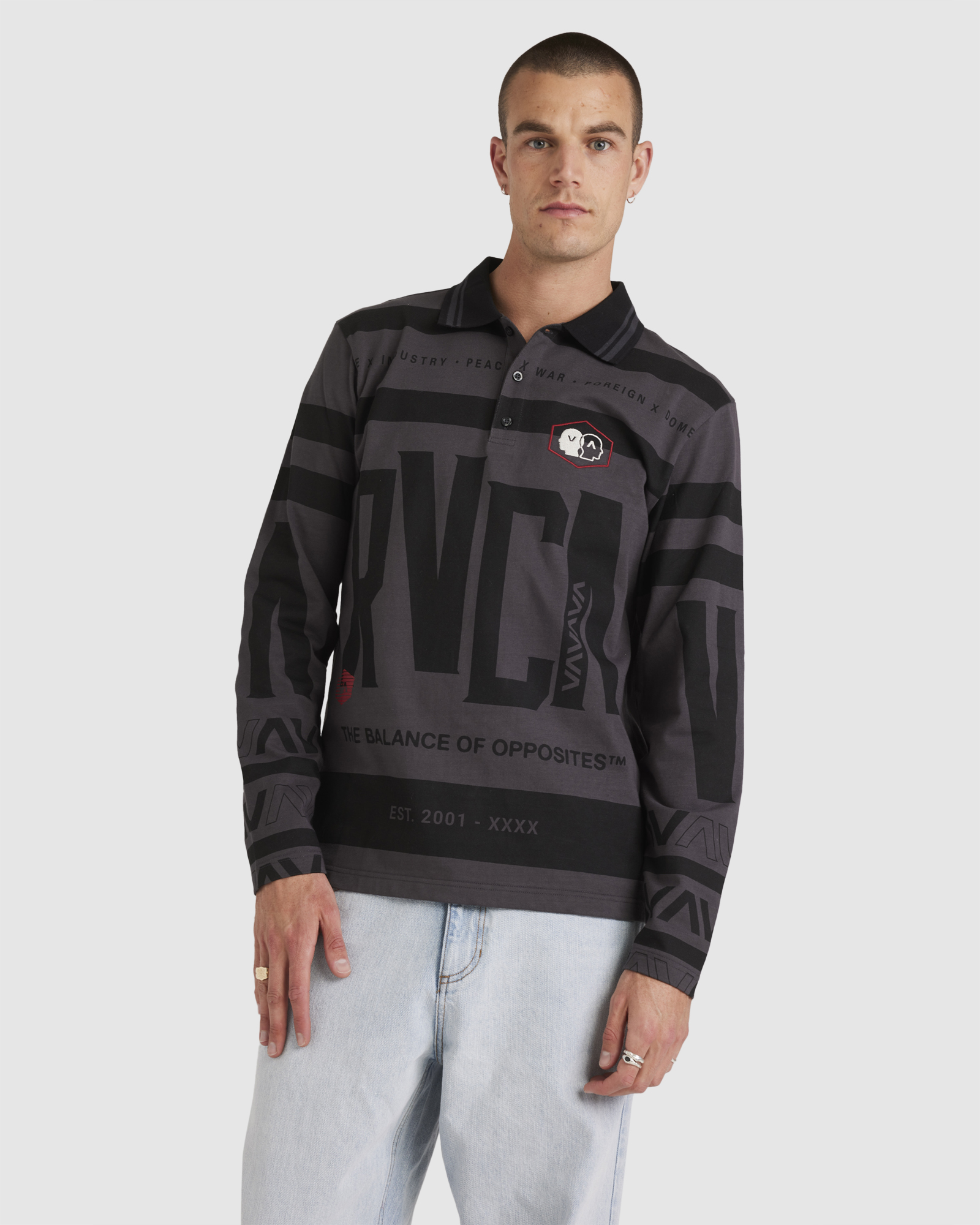 Mens All Brand Polo Long Sleeve Shirt