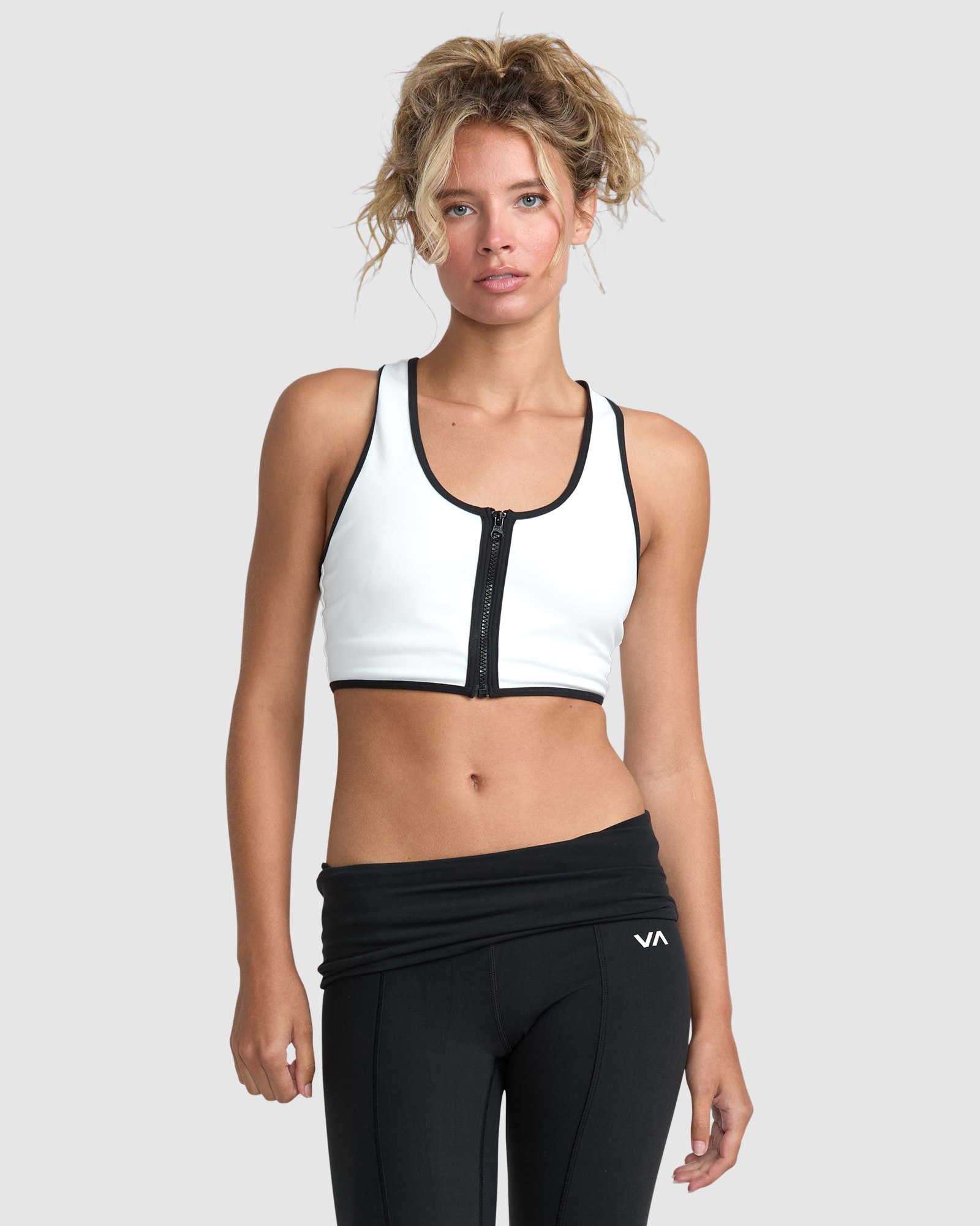 Womens Aren Zip Up Sports Bra