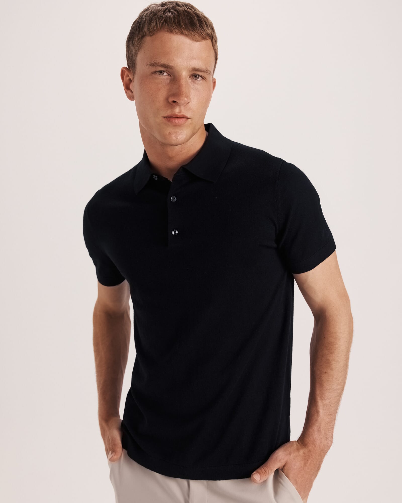 Miramar Cotton Wool Knit Polo