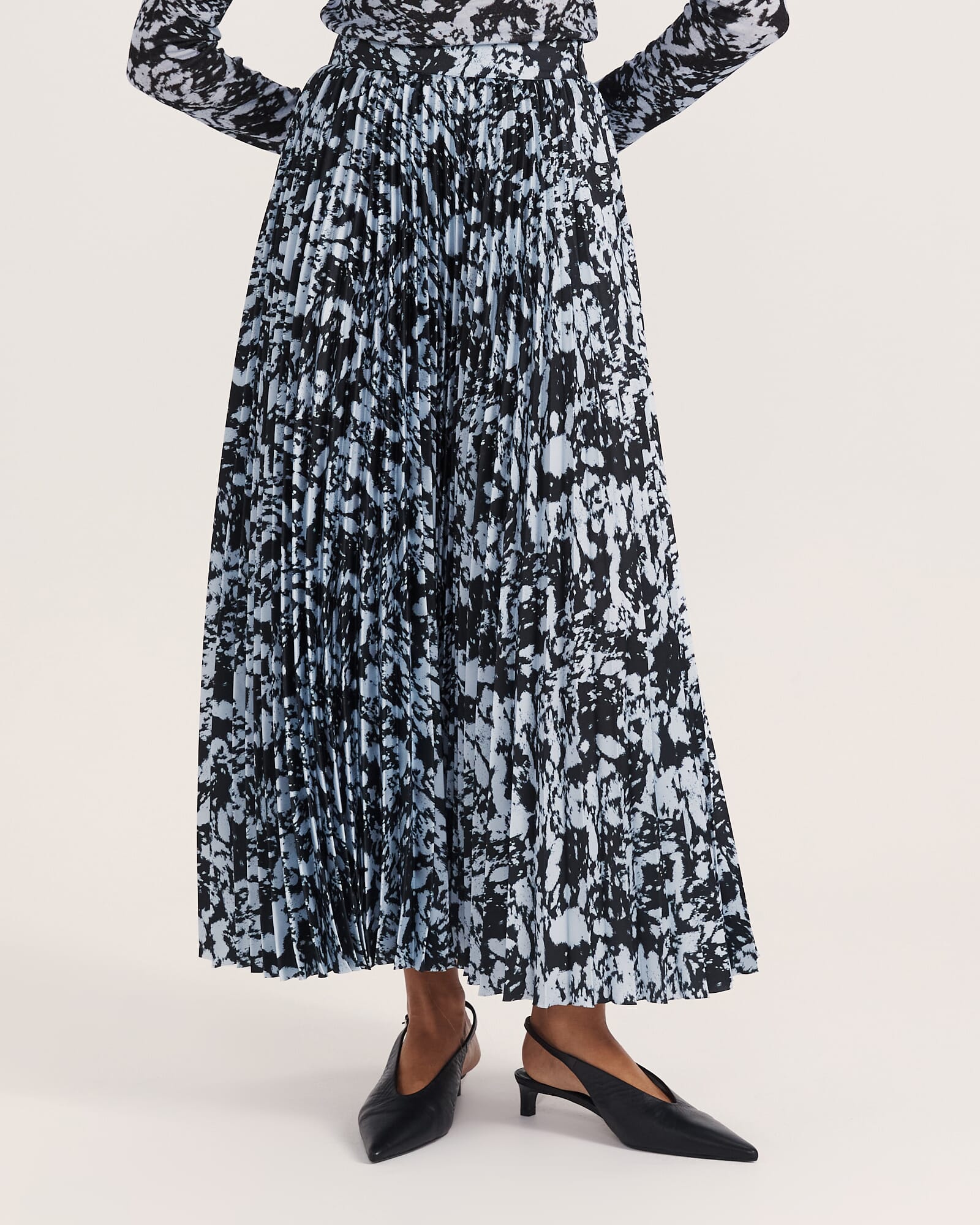 Truffle Pleated Midi Skirt