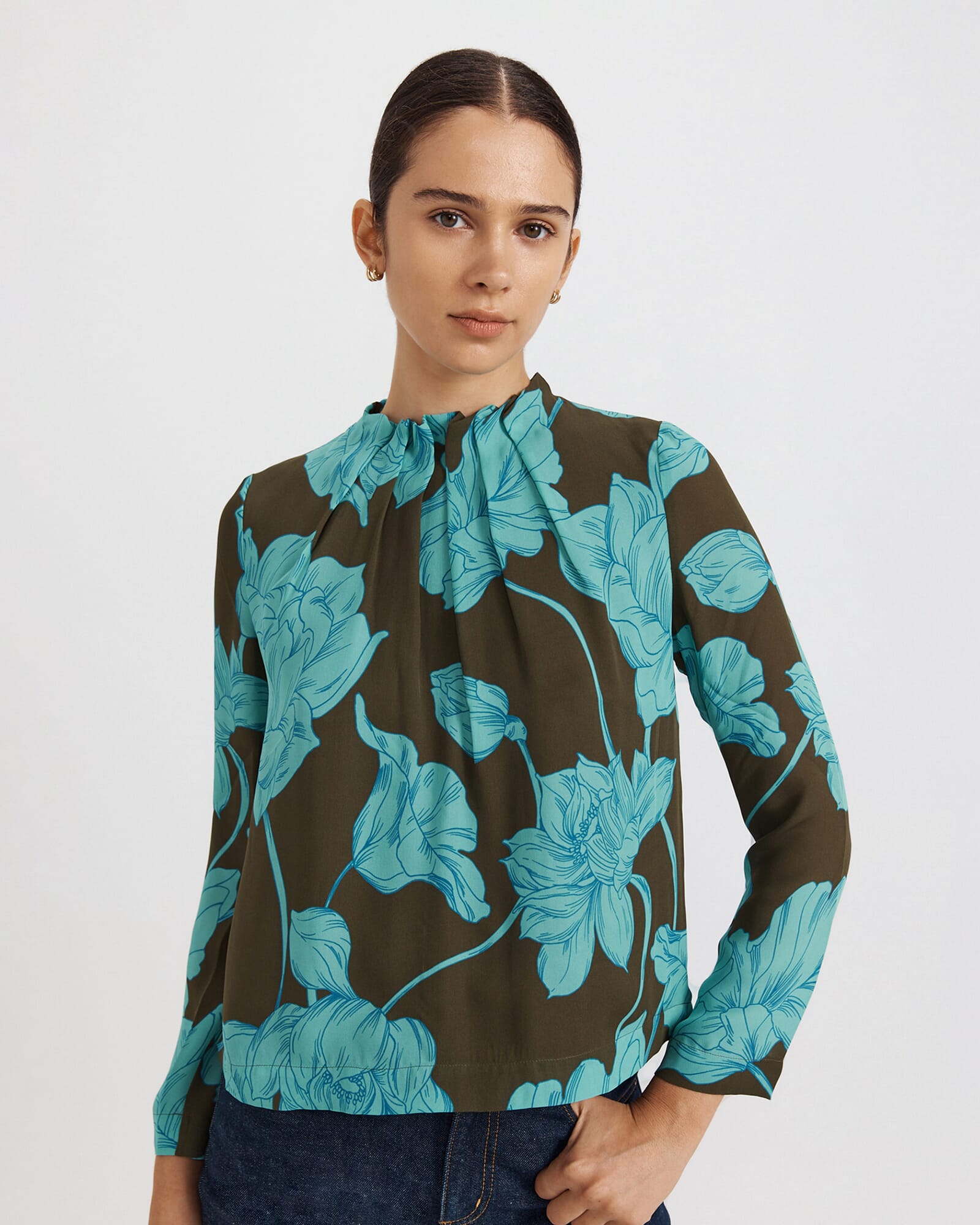Verdisa Silk Long Sleeve Top