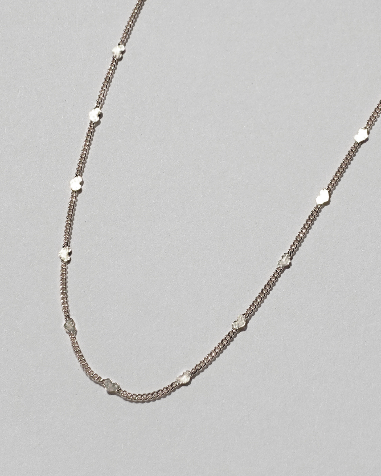 Fine Heart Chain Necklace - Silver