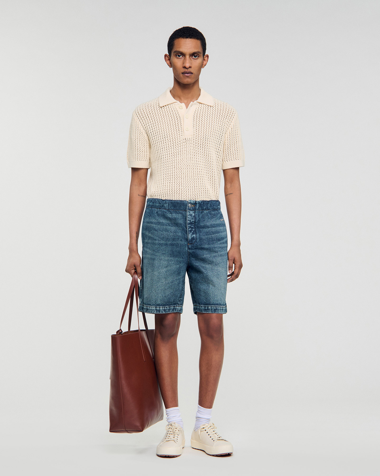 Denim Logo Shorts