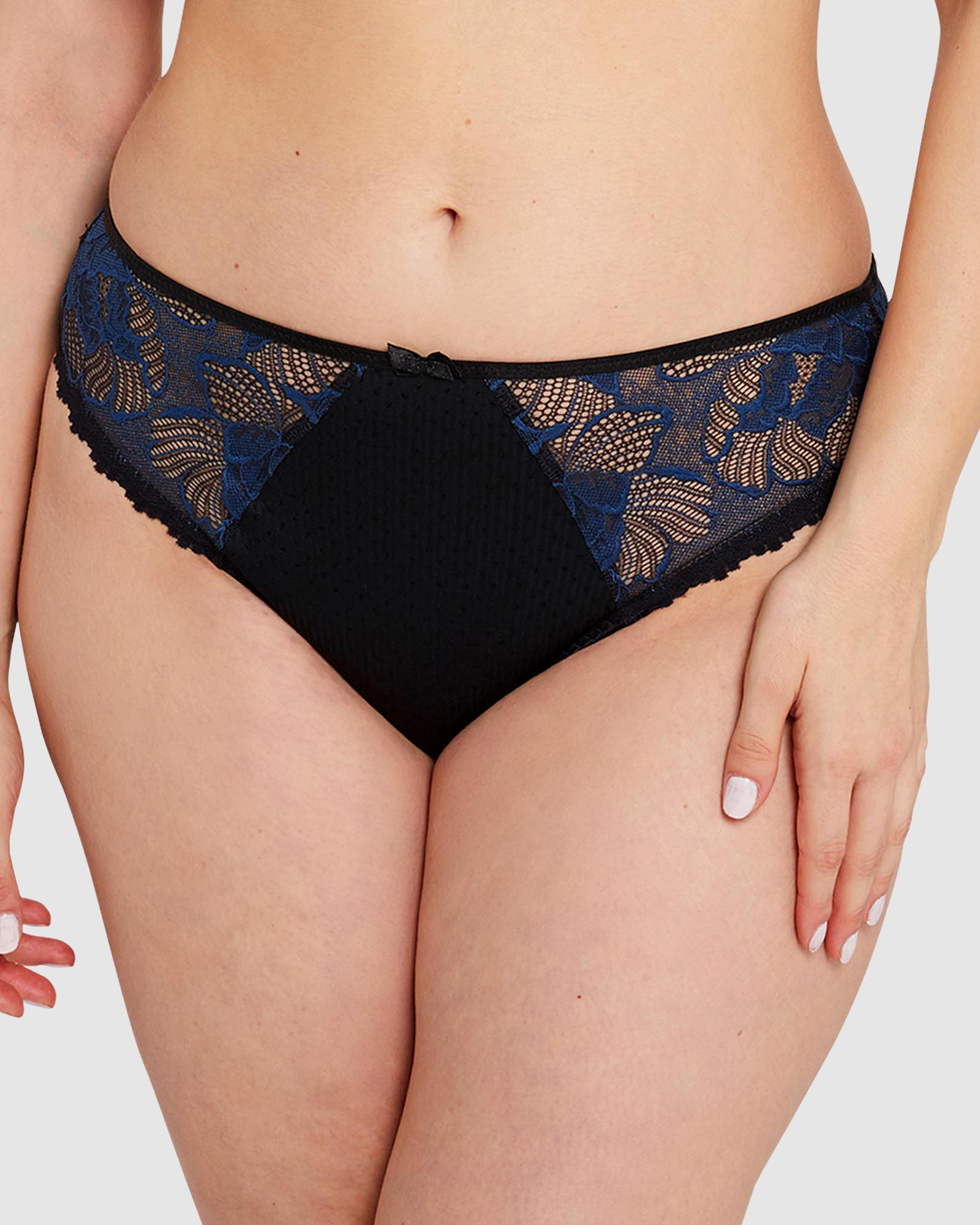 Capucine Low Rise Two-Tone Lace Brief